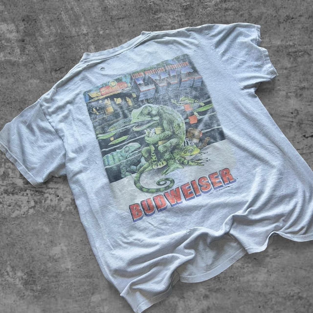 Budweiser Rare vintage distressed Budweiser gecko wresting size xl Size US XL / EU 56 / 4 - 1 Thumbnail