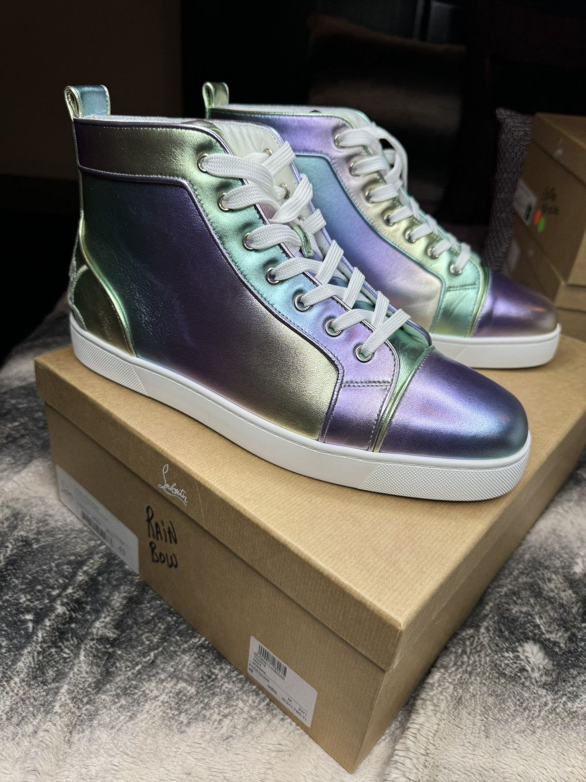 Christian Louboutin Christian Louboutin Flat Nappa Laminata Licorne Size US 12 / EU 45 - 13 Thumbnail