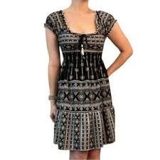 Almost Famous Almost Famous Black White Ruffle Sleeve Boho Dress Size Larg Size L / US 10 / IT 46 - 10 Thumbnail