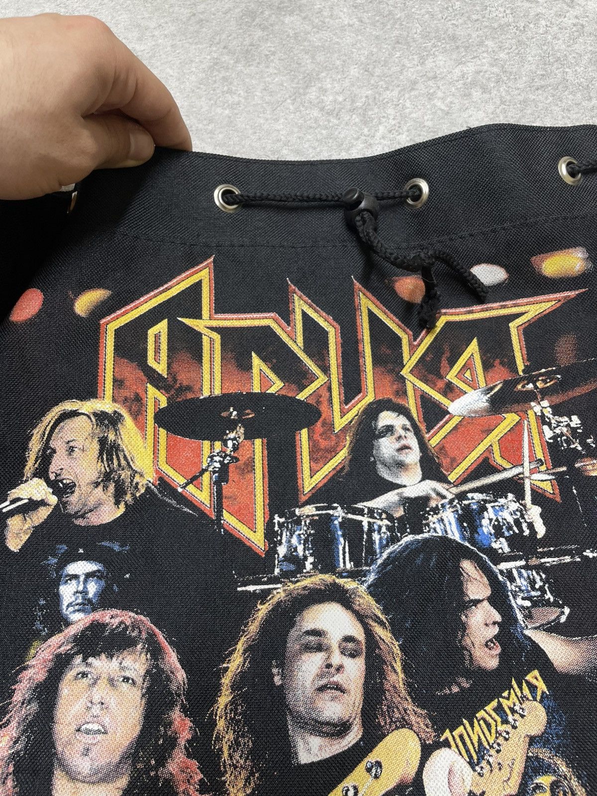 Band Tees Vintage Band Merch Drawstring Bag. Iconic Print. Size ONE SIZE - 3 Thumbnail