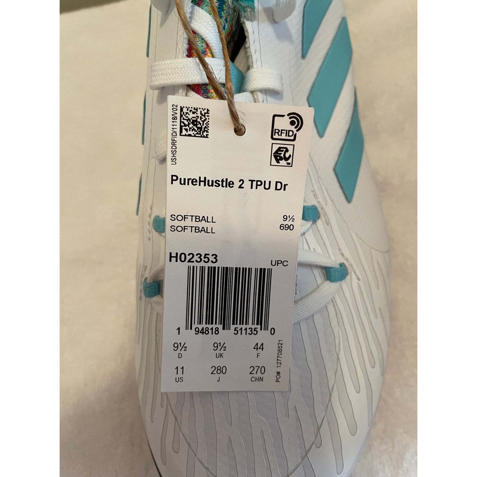 Adidas Adidas Purehustle 2 Dripped Out Softball Cleat- Women’s 11 Size US 11 / IT 41 - 10 Thumbnail