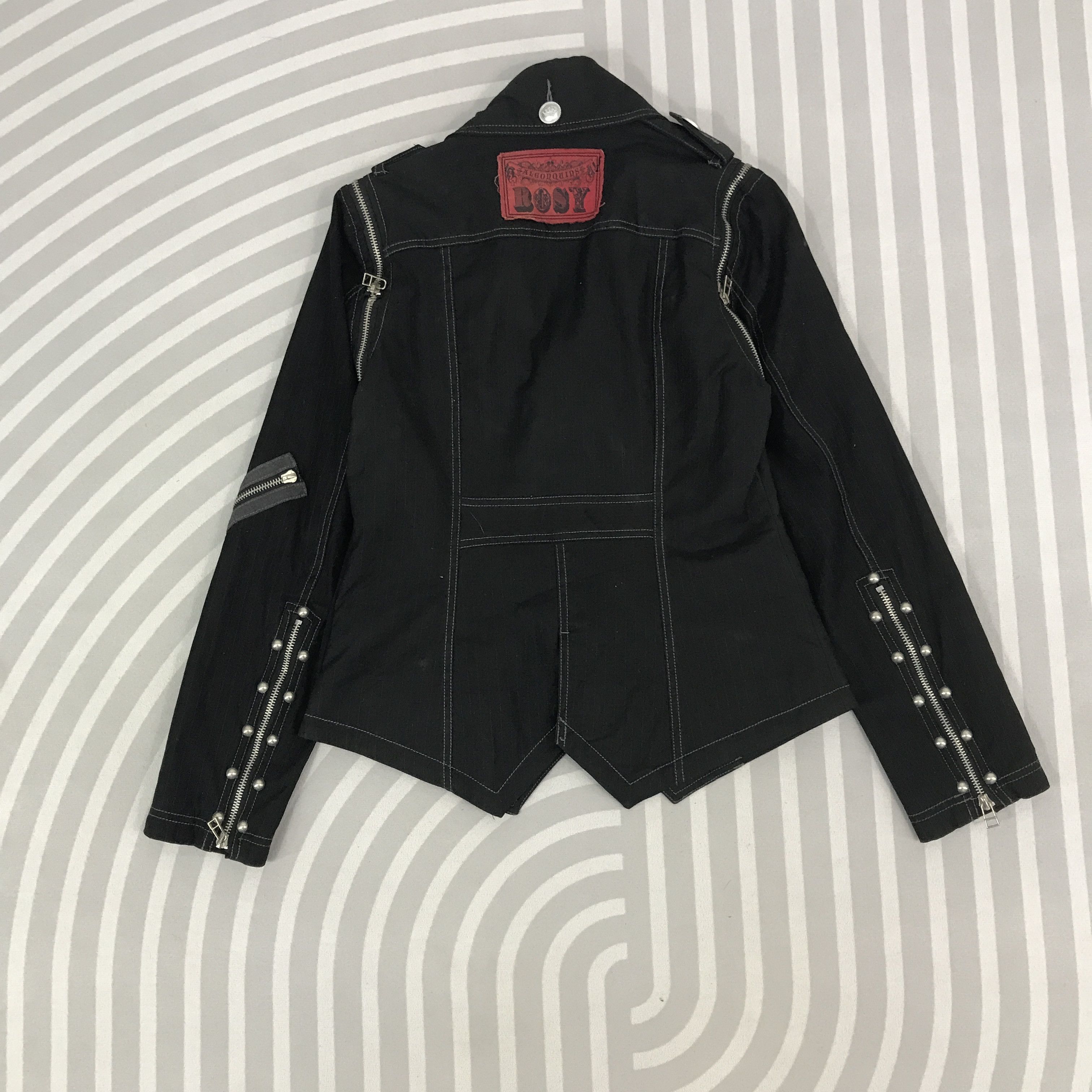 Japanese Brand Vintage Algons Quins Double Collar black punk Japan Jacket Size US S / EU 44-46 / 1 - 3 Thumbnail