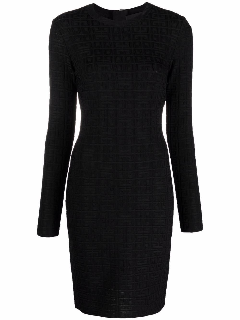 Givenchy o1w1db10325 4G Allover Knitted Dress in Black Size L / US 10 / IT 46 - 1 Thumbnail