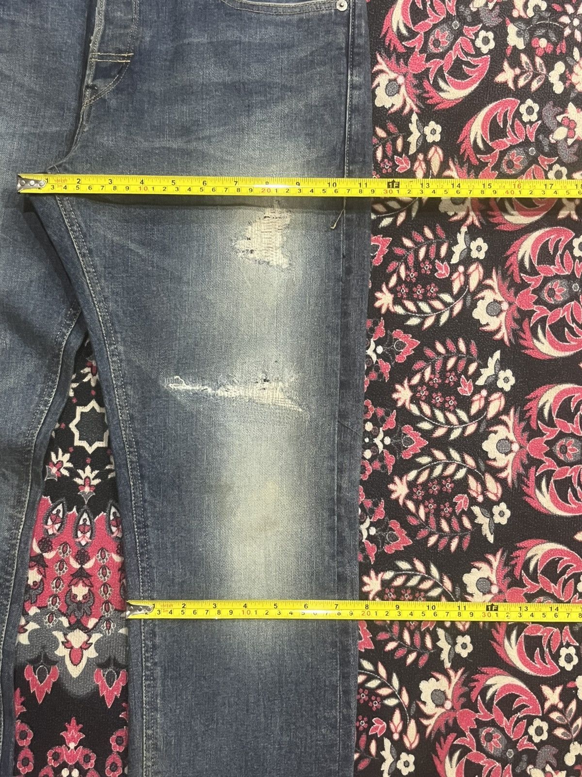 DELUXE Japanese Brand Deluxe Stockholm Sashiko Distressed Jeans Size US 32 / EU 48 - 15 Thumbnail