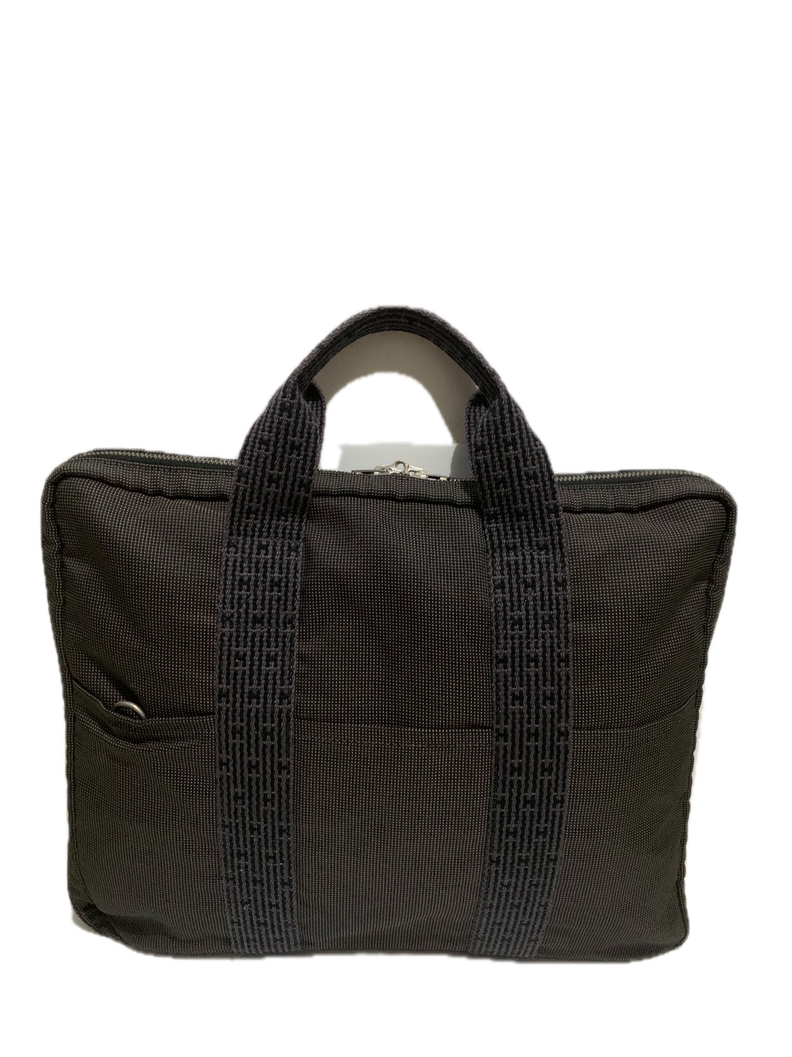 Hermes Hermes Hermes Nylon Canvas Herline Briefcase Business Bag Size ONE SIZE - 2 Thumbnail