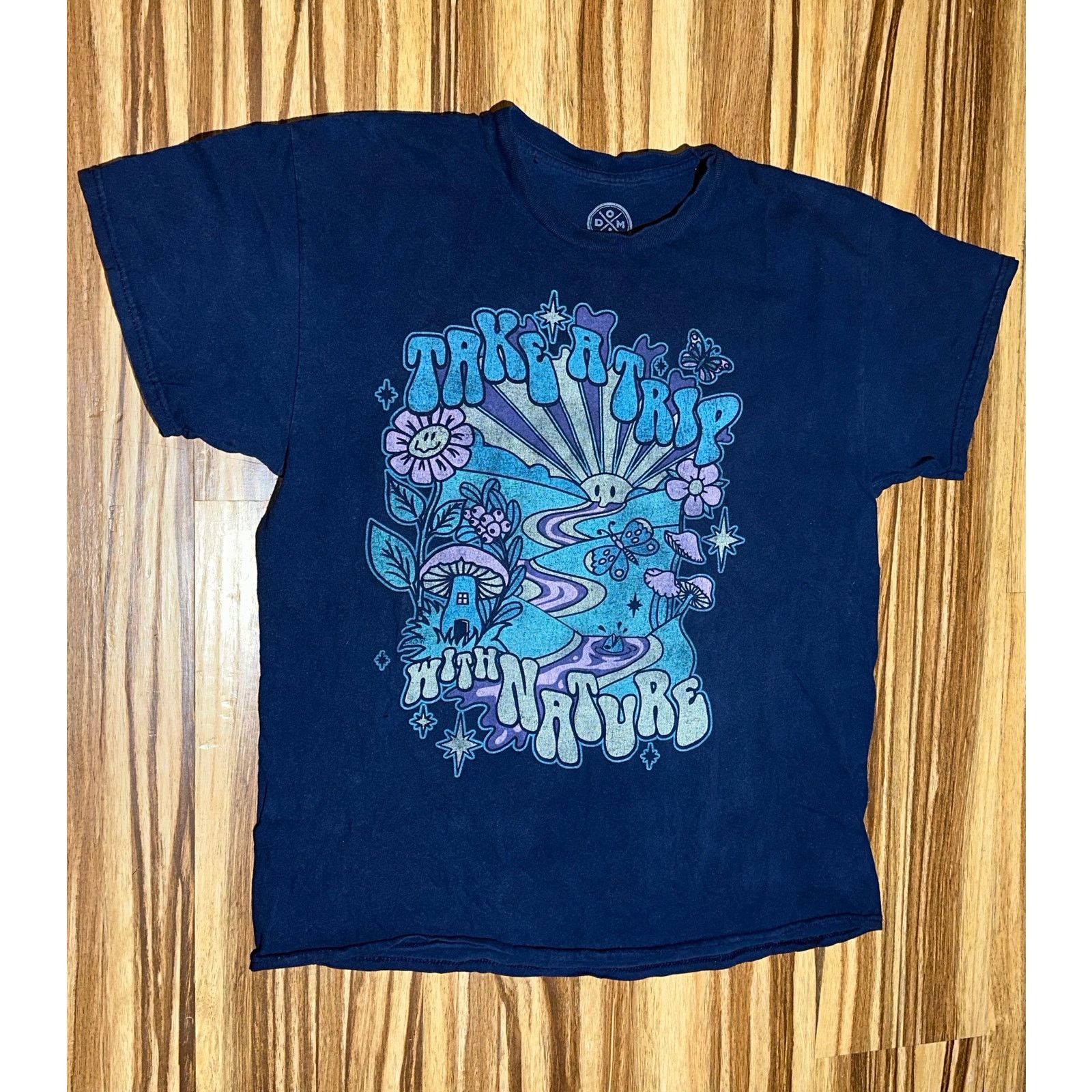 & Other Stories Take A Trip With Nature ShroomsDesign Navy Tshirt SizeLarge Size US L / EU 52-54 / 3 - 3 Thumbnail
