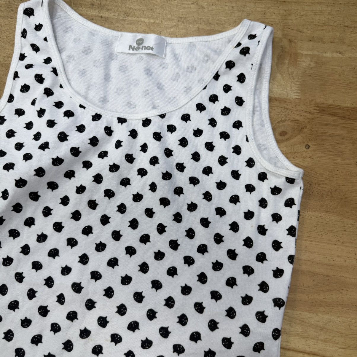 Ne-Net Né-net tank top featuring an all-over "Nya" cat face print Size S / US 4 / IT 40 - 3 Thumbnail