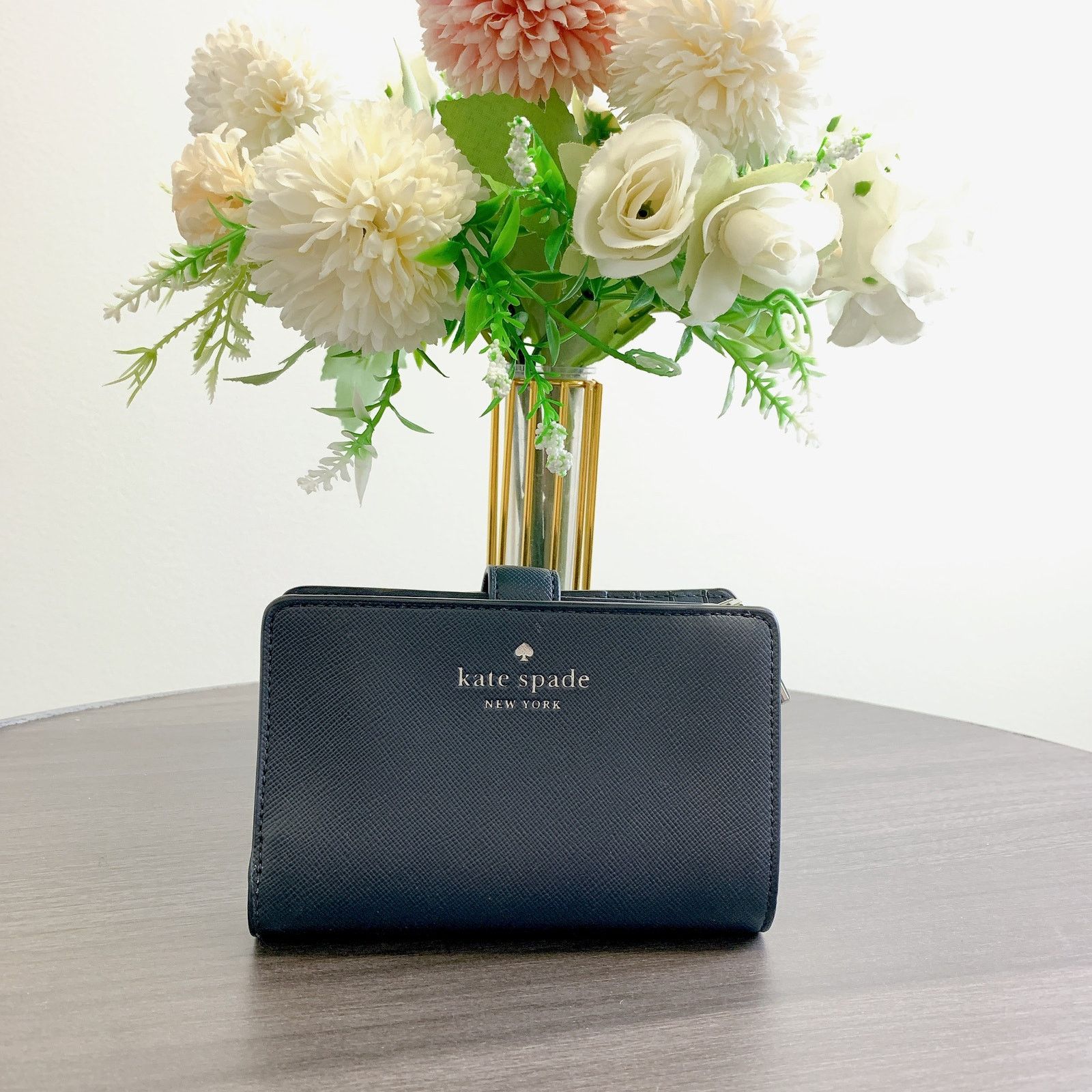 Kate Spade Kate Spade KG676 Schuyler Medium Compact Bifold Wallet Blue Grailed