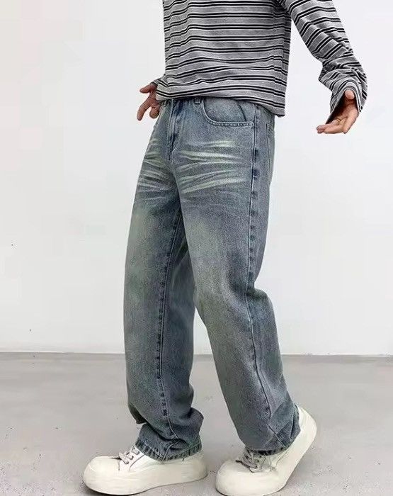 Jean Light-Wash Relaxed Fit Denim Jeans | Loose Fit Size US 36 / EU 52 - 5 Thumbnail