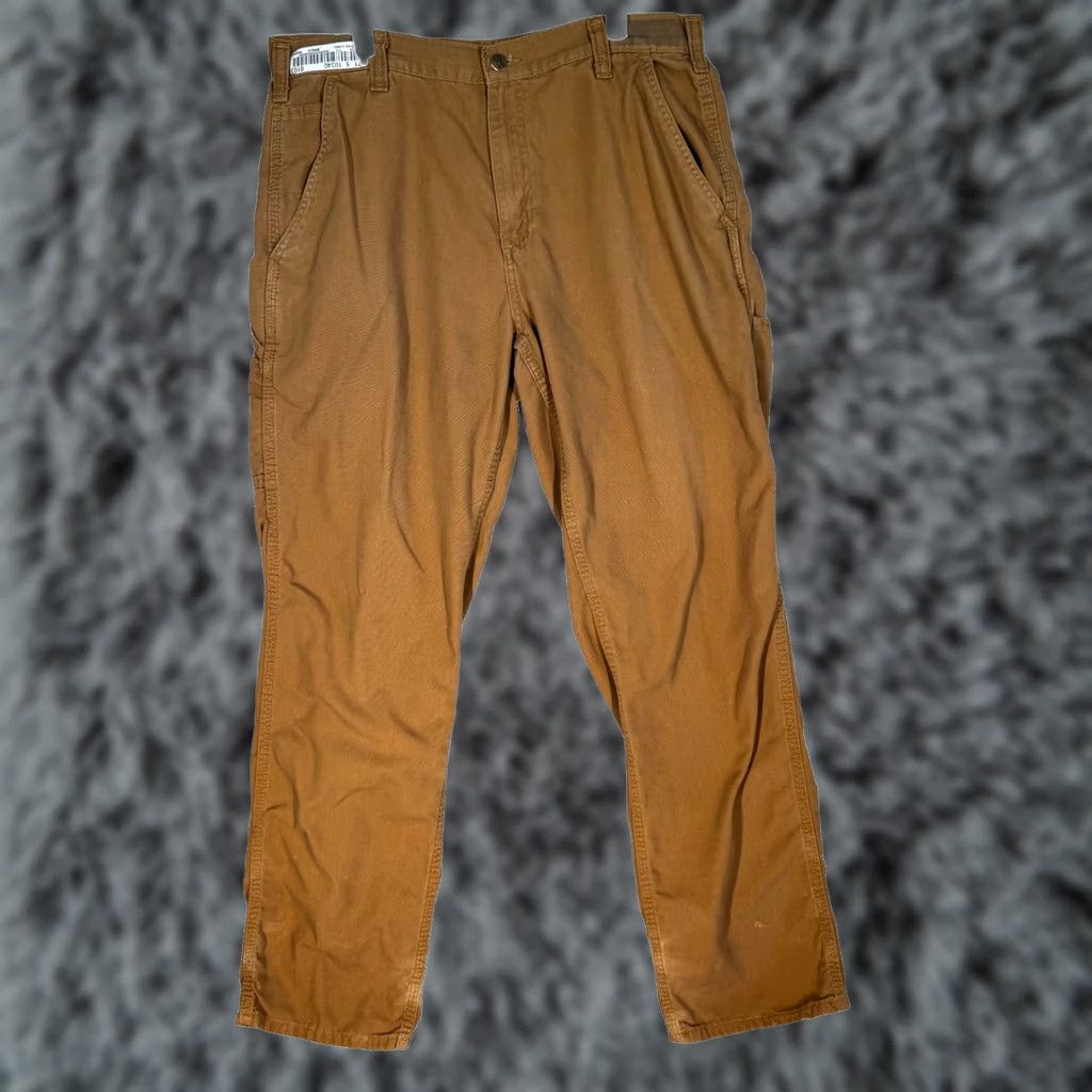 Carhartt VINTAGE Carhartt Carpenter Pants Mens 34x34 Brown Dungaree Fit Workwear Utility Zip Fly Denim Jeans Size US 34 / EU 50 - 1 Thumbnail