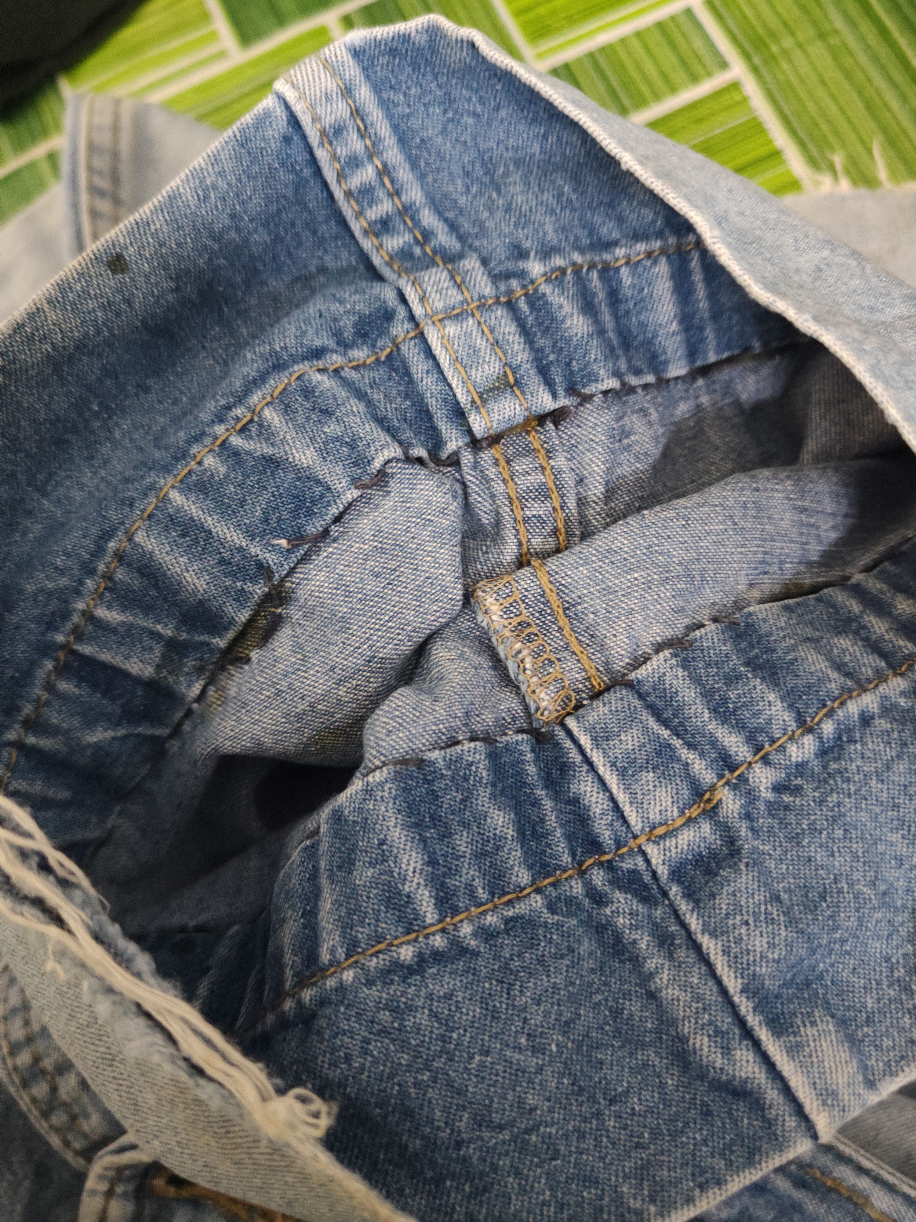 Japanese Brand DL Hey Beau Blue Distressed Ripped Jeans #2120 Size US 32 / EU 48 - 13 Thumbnail