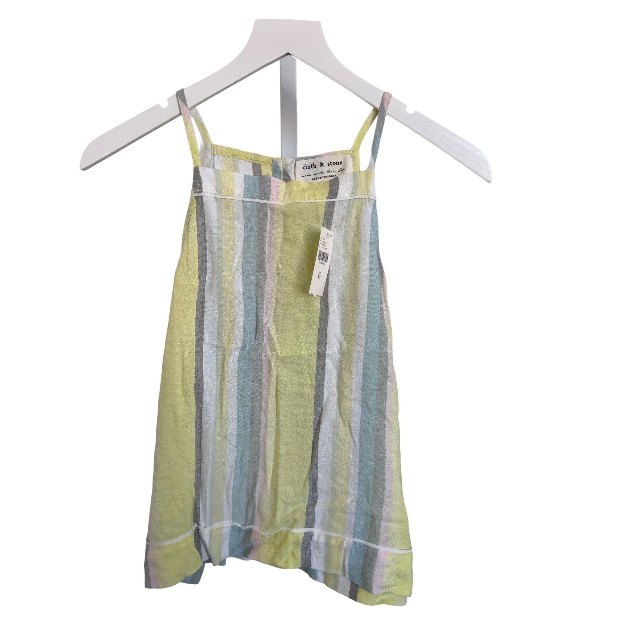 Other Cloth & Stone Striped Button Back Tank Top Size XS / US 0-2 / IT 36-38 - 5 Thumbnail