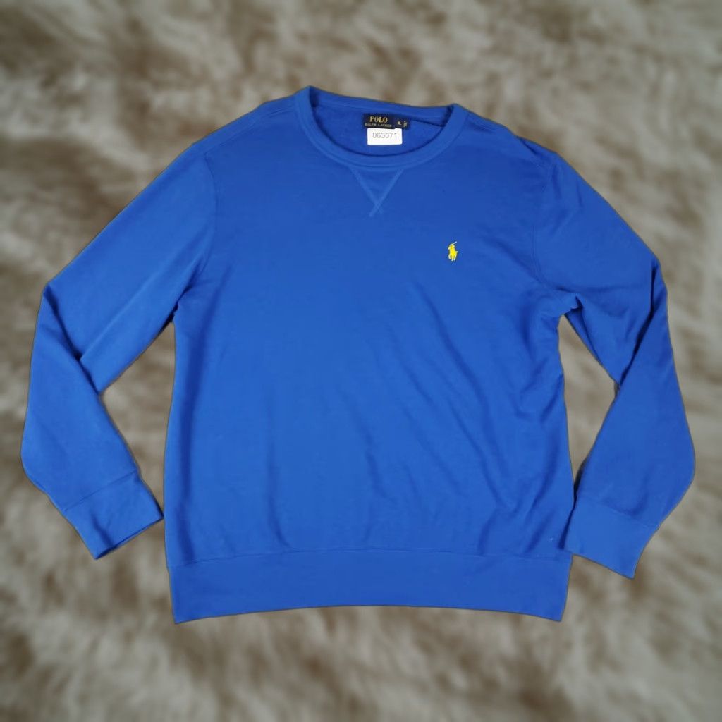Ralph Lauren Ralph Lauren Sweater Mens XL Blue Pullover Solid Knit Casual Sports Size US XL / EU 56 / 4 - 1 Thumbnail