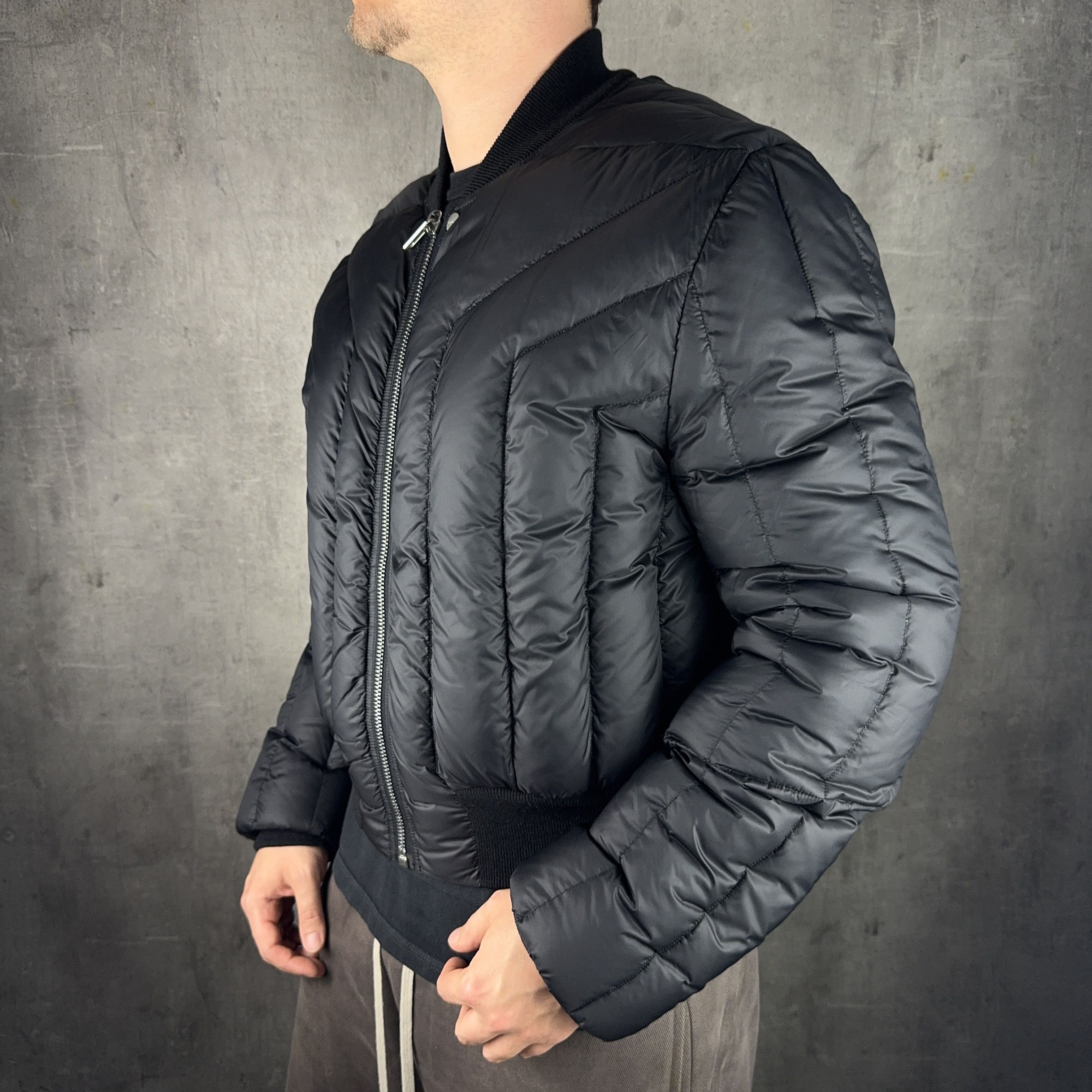 Rick Owens RICK OWENS FW23 Luxor Cropped Geth Bomber Liner Jacket Size US M / EU 48-50 / 2 - 5 Thumbnail