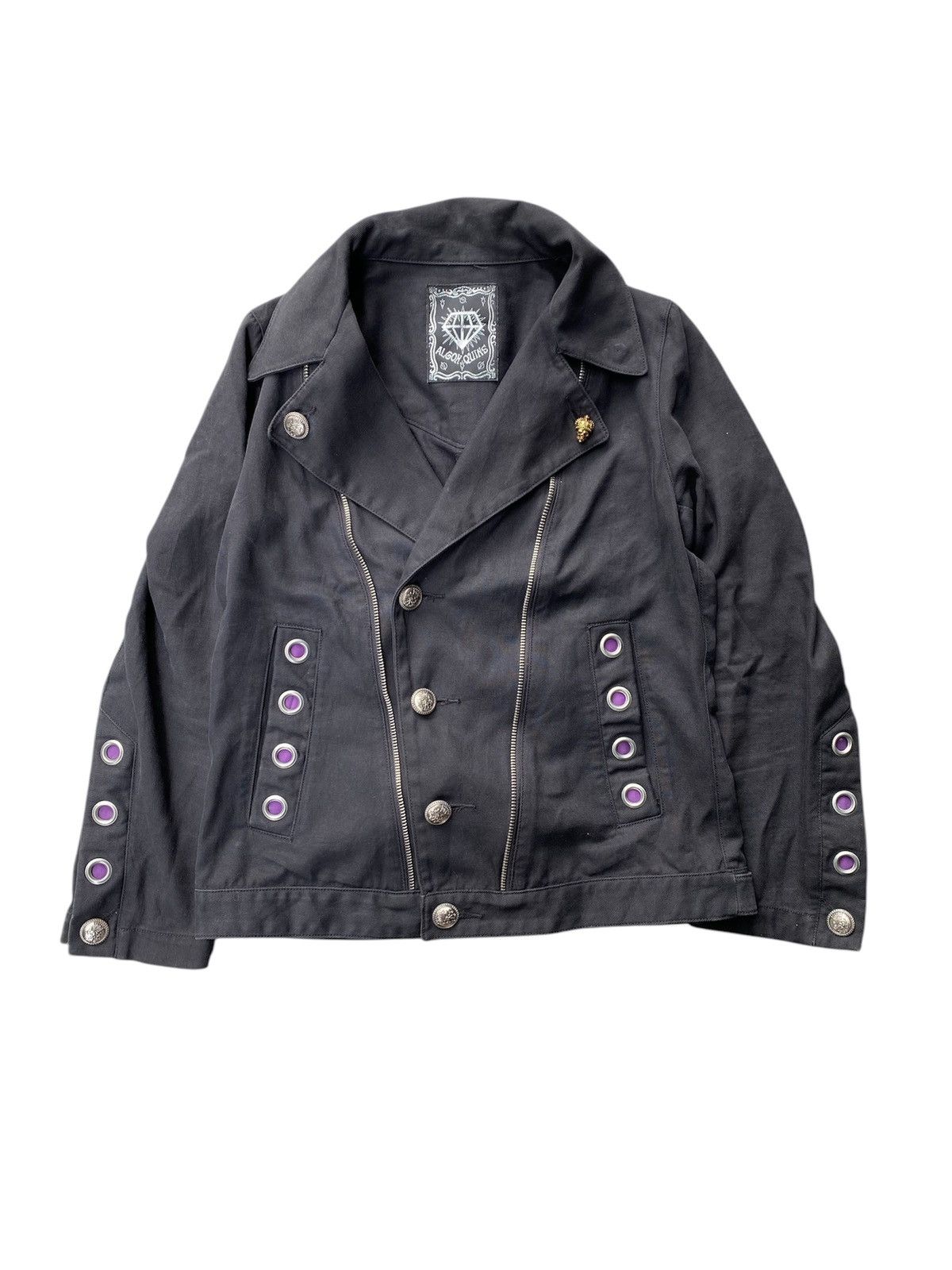 Japanese Brand ALGONQUINS Japan punk and gothic “0” ring Zipper Jacket Size S / US 4 / IT 40 - 1 Thumbnail