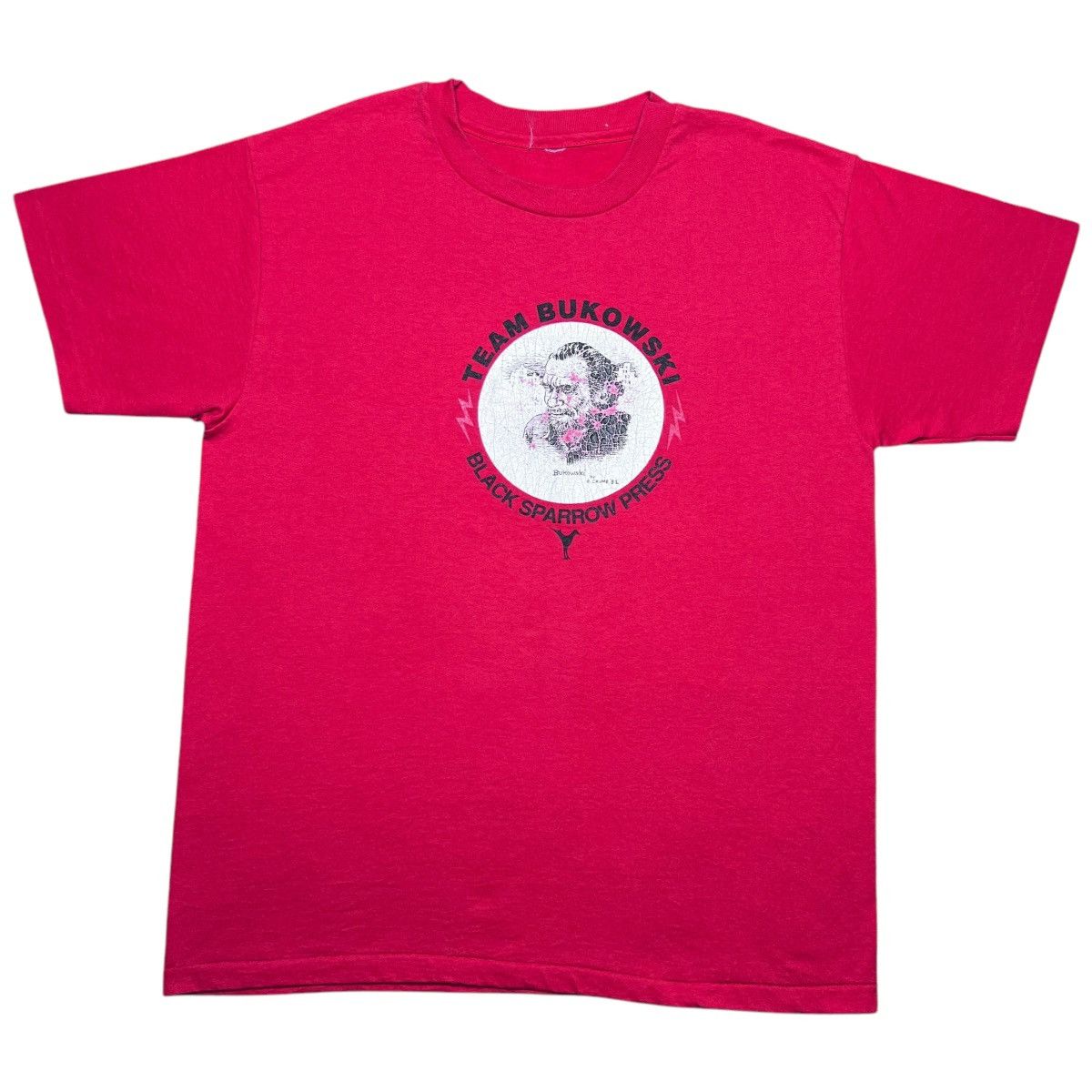 Vintage Vtg 1982 Team Bukowski Robert Crumb Black Sparrow Press Tee Size US L / EU 52-54 / 3 - 1 Thumbnail