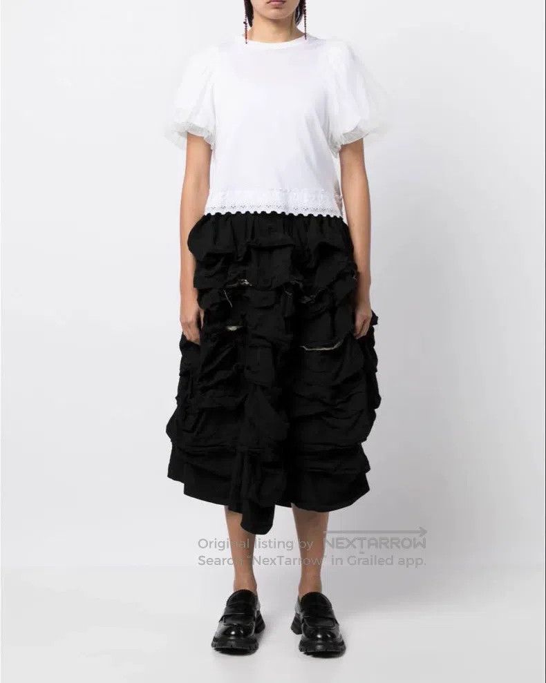Comme des Garcons Comme des Garcons size M Black vintage layered design skir Size 23" - 1 Thumbnail