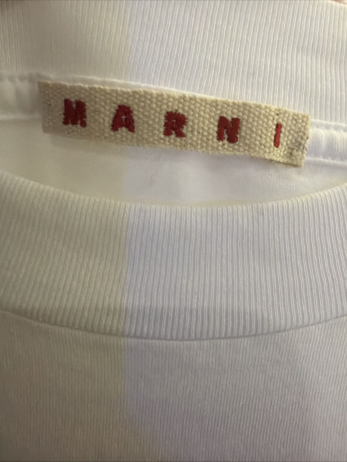 Marni MARNI Short Sleeve Crew Neck Tee White Flora Logo Size 52 Size US XL / EU 56 / 4 - 6 Thumbnail