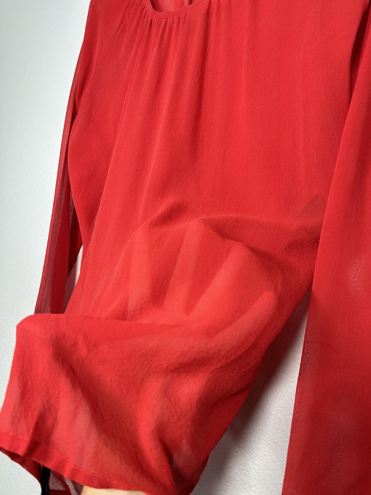 Ann Demeulemeester 00’s Sheer Tassel Long sleeve Blouse Size M / US 6-8 / IT 42-44 - 4 Thumbnail