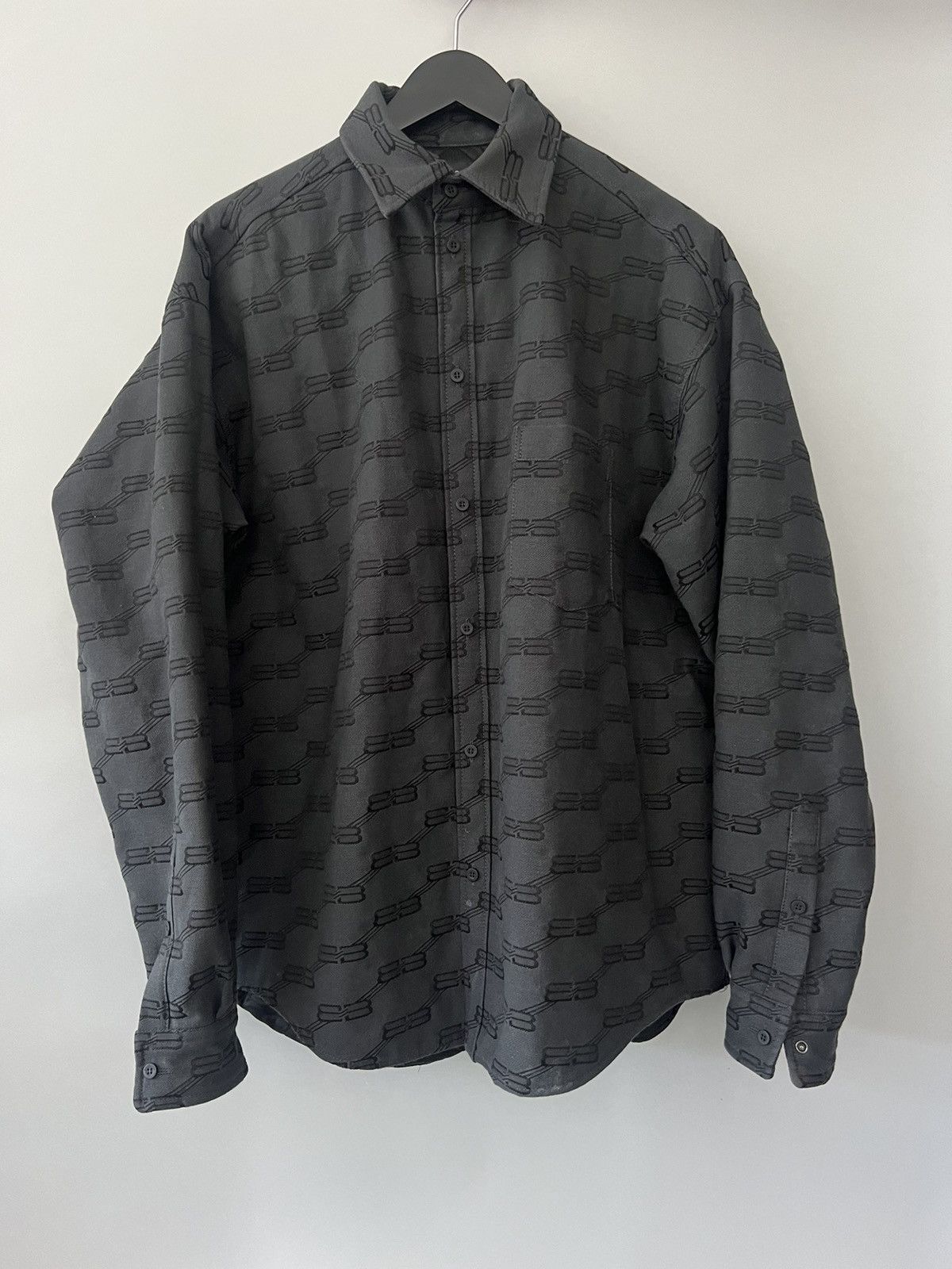 Balenciaga Balenciaga Monogram Padded Overshirt Size US L / EU 52-54 / 3 - 1 Thumbnail
