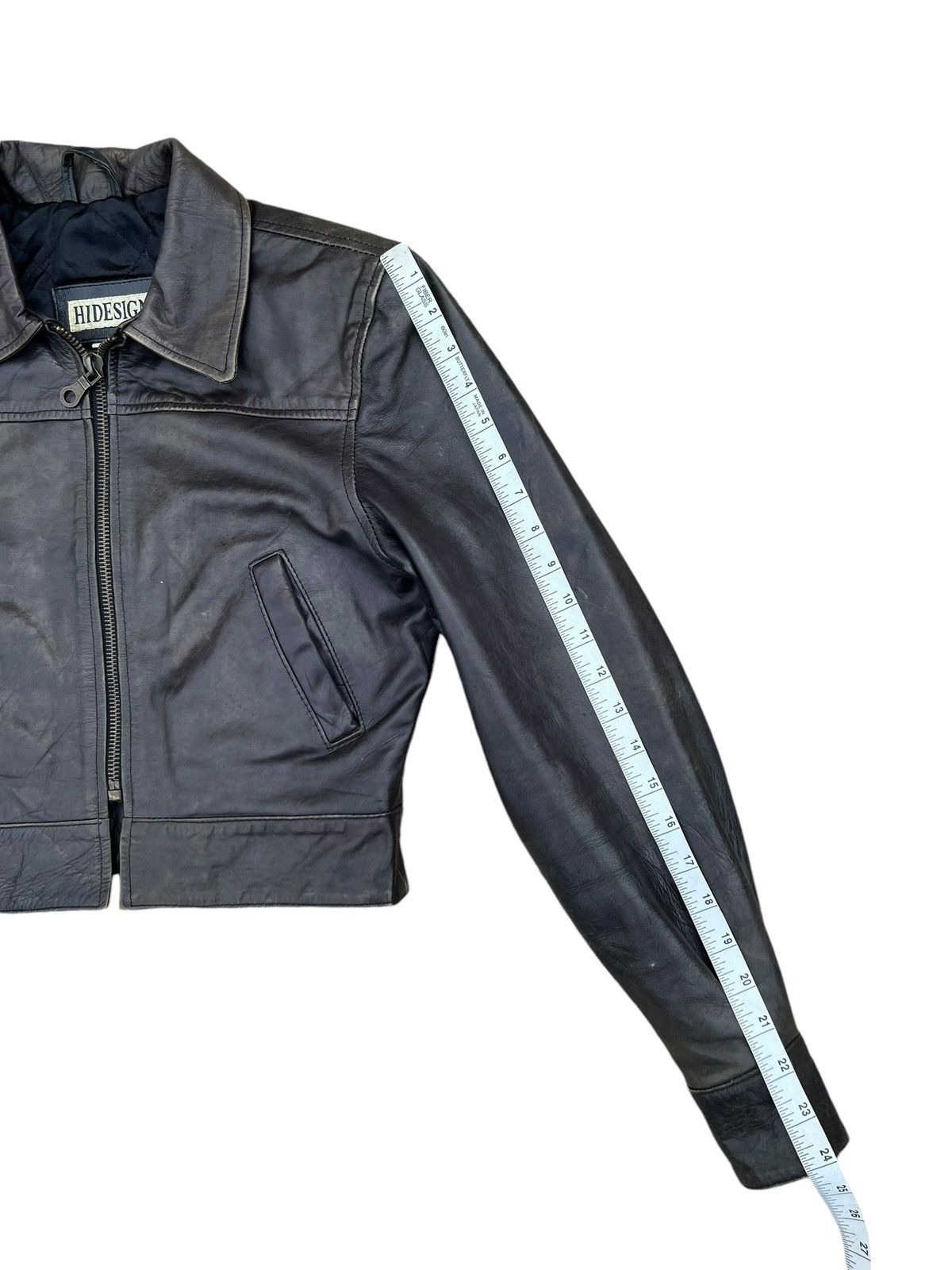 Leather Vintage HIDESIGN Fade Patina Leather Jacket Cropped Size US S / EU 44-46 / 1 - 5 Thumbnail