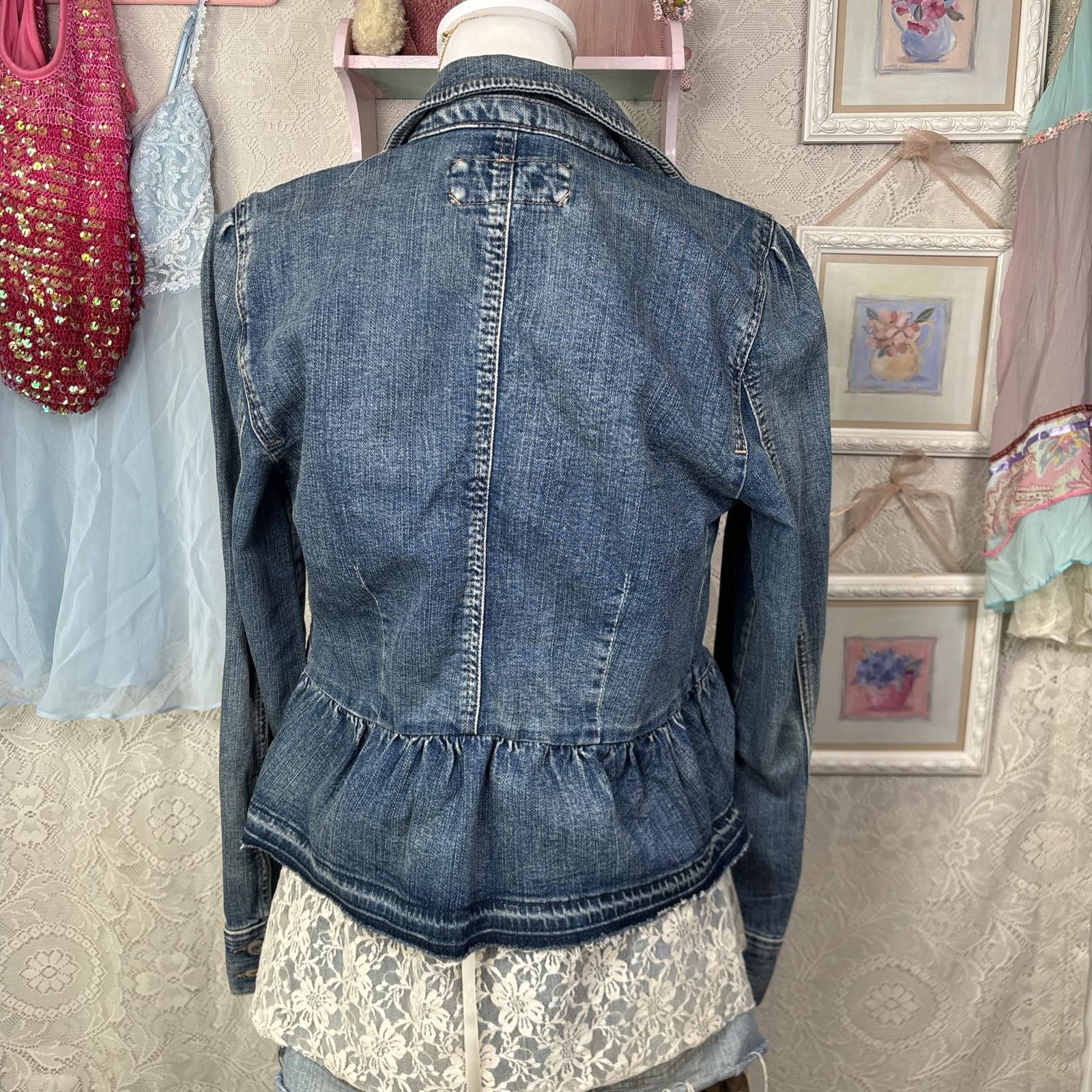Other y2k denim distressed ruffle jacket Size S / US 4 / IT 40 - 4 Thumbnail