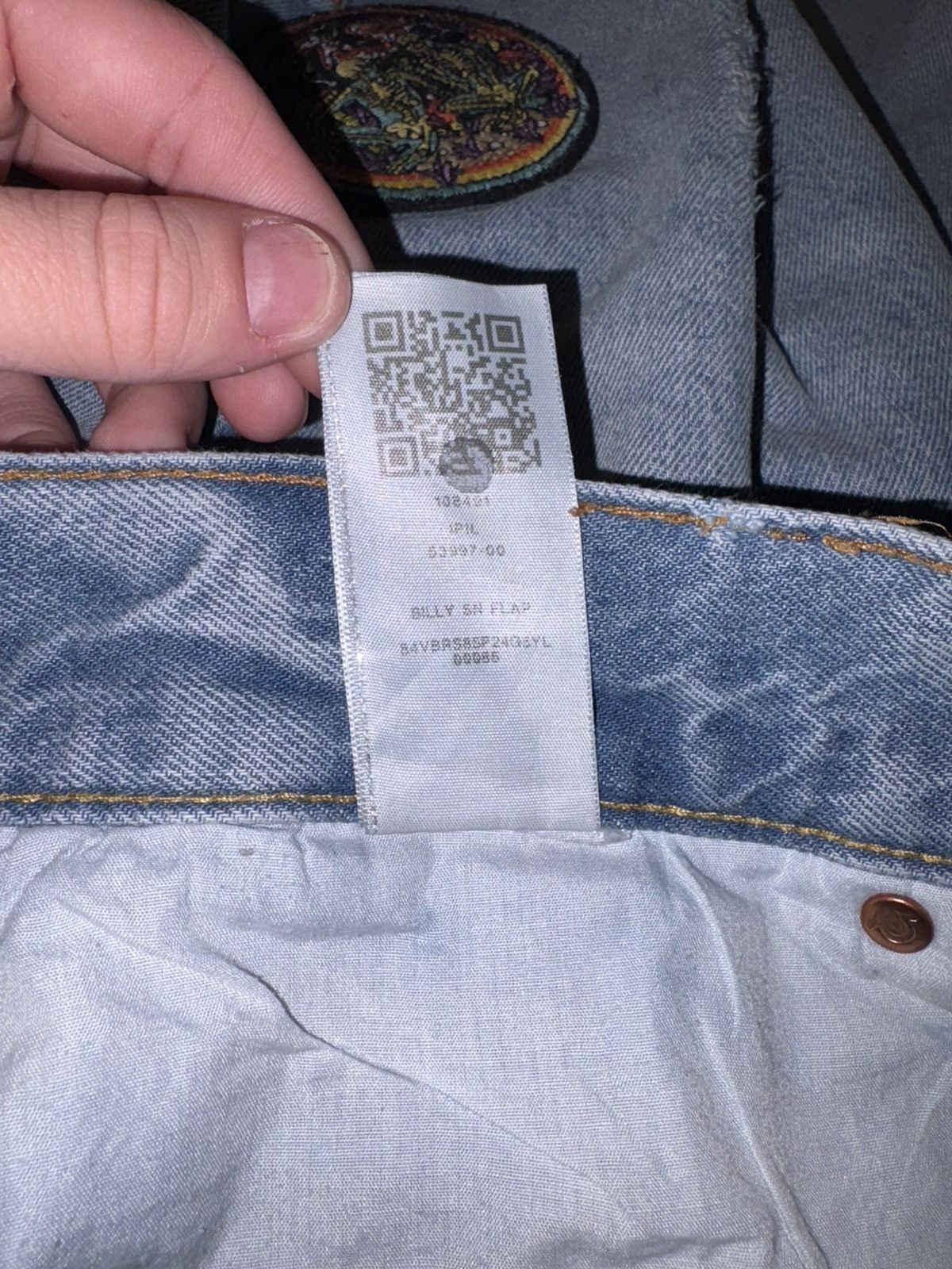 True Religion Billy Distressed Patch Bootcut Jeans Size 31 Size US 31 - 6 Thumbnail