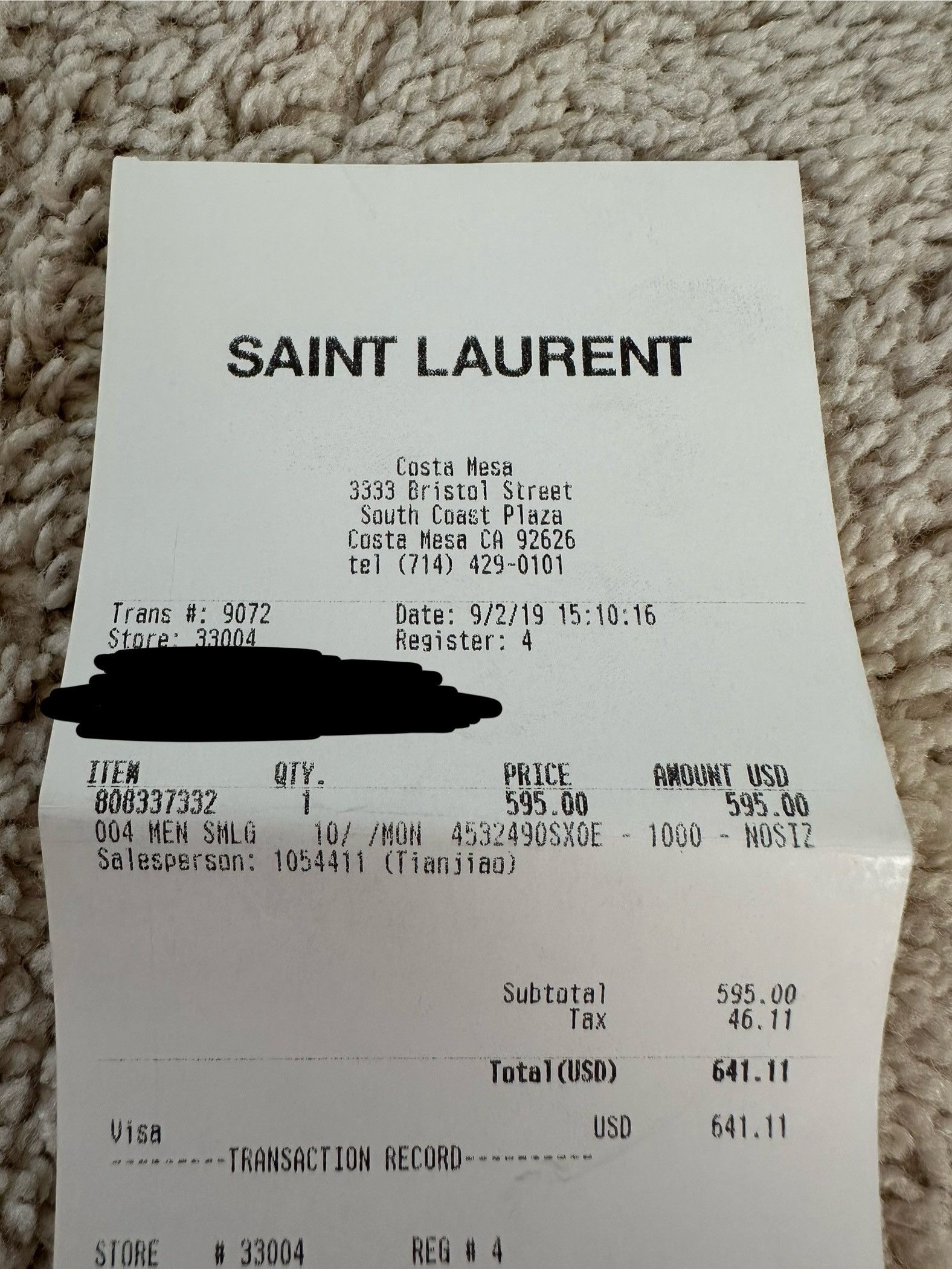 Saint Laurent Paris Saint Laurent Black Leather YSL Monogram Pouch Size ONE SIZE - 6 Thumbnail