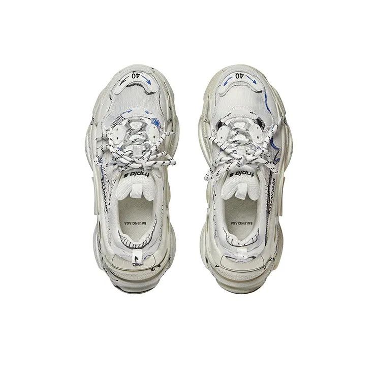 Balenciaga o1bcso1str1224 Triple S Sketch Sneakers in Multicolor Size US 11 / IT 41 - 3 Thumbnail
