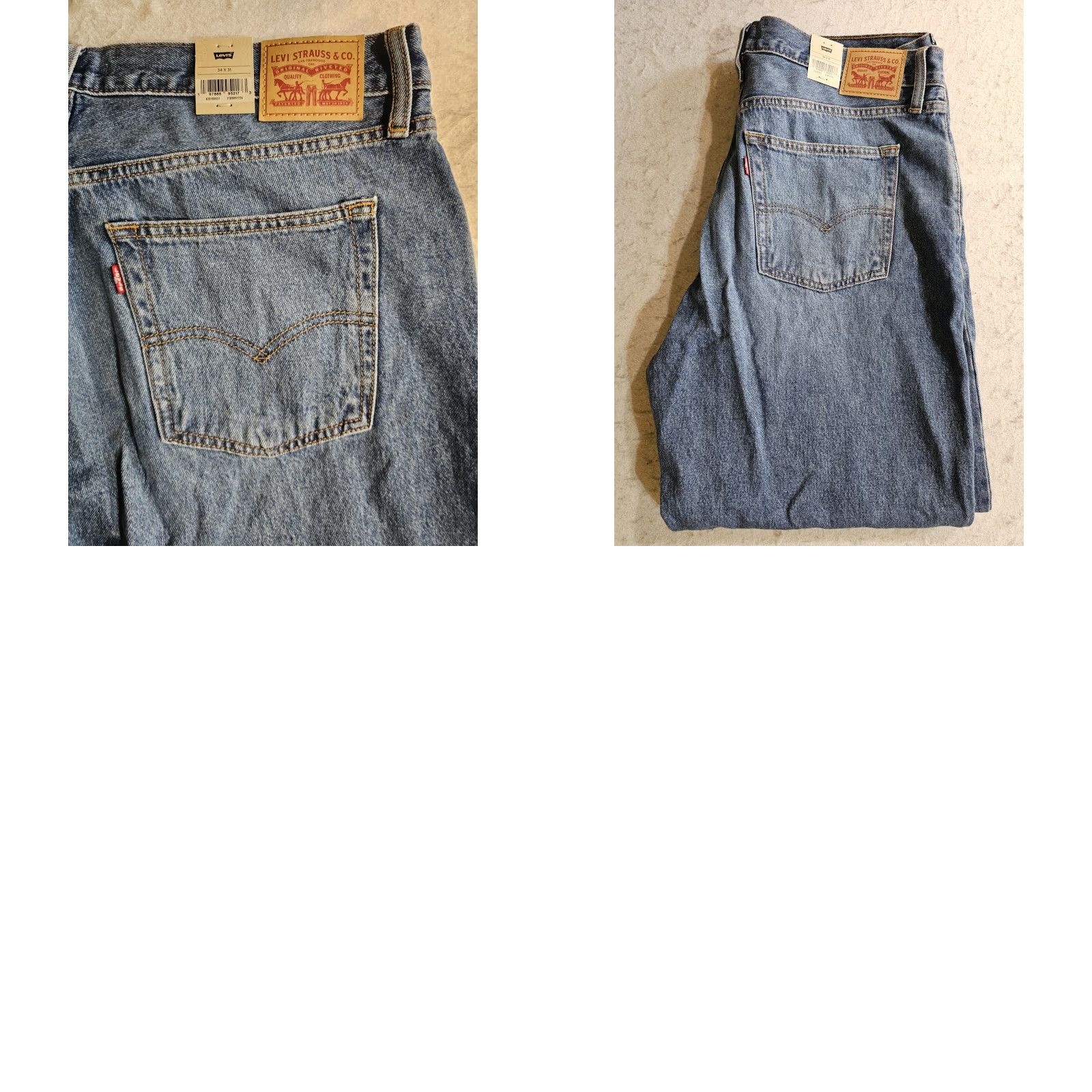 Levi's VINTAGE NWT Levi's 94 Baggy Straight Leg Mid Rise Women's 34x31 Jeans Size ONE SIZE - 9 Thumbnail