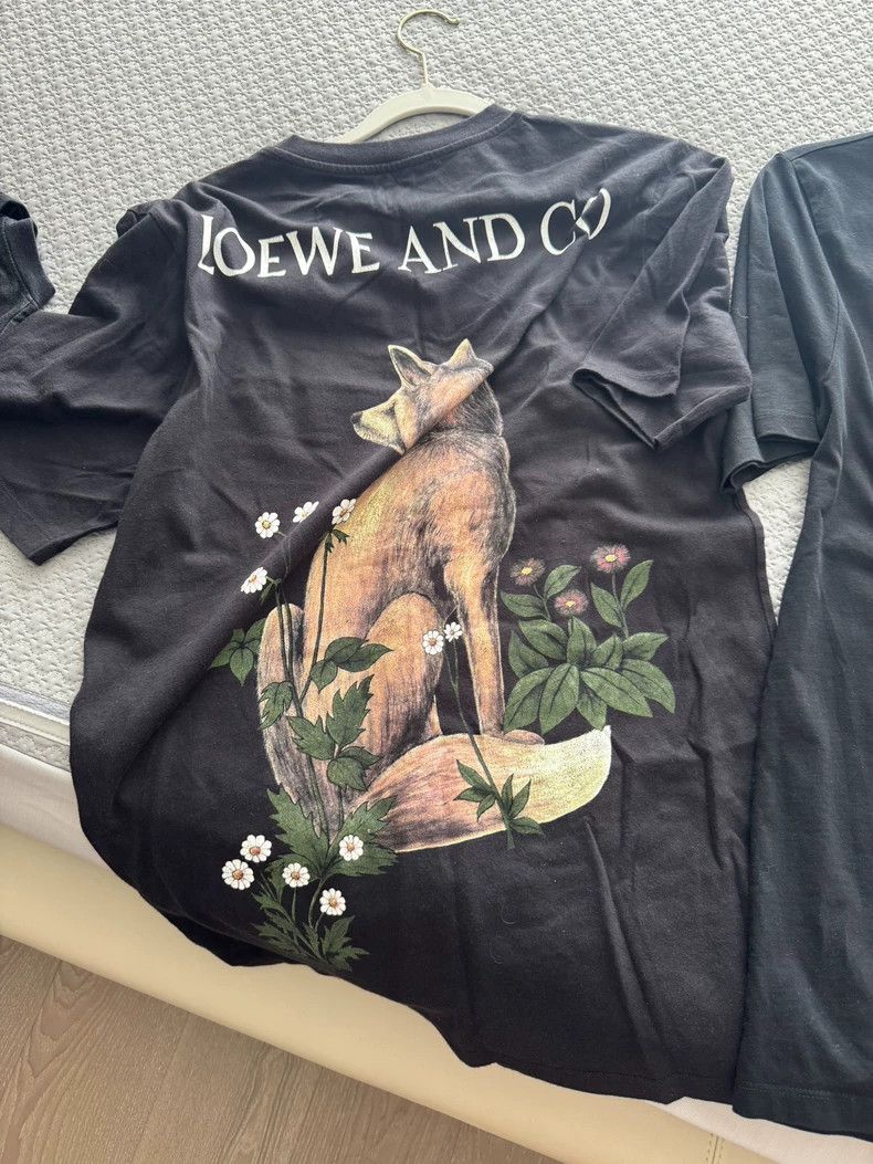 Loewe LOEWE Fox black T-shirt short sleeves Size XS / US 0-2 / IT 36-38 - 1 Thumbnail