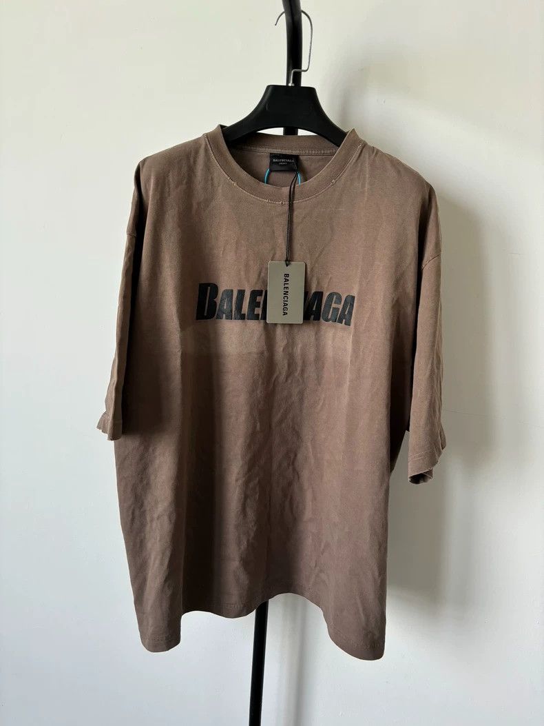 Balenciaga Balenciaga Distressed Crackle Short Sleeve Tee - dmc Size US M / EU 48-50 / 2 - 1 Thumbnail
