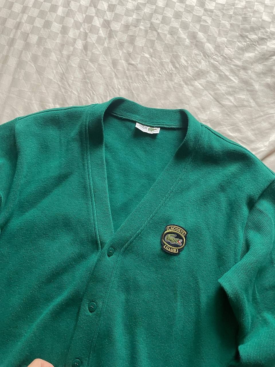 Lacoste 💥Rare! Vintage Lacoste Club Cardigan Sweater Vneck Knit Size US XL / EU 56 / 4 - 3 Thumbnail
