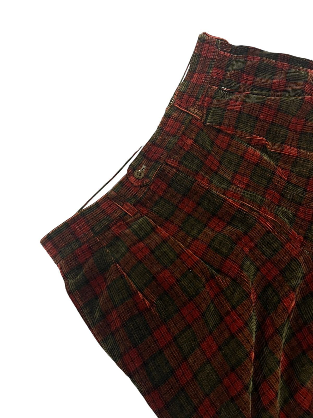 Harry Rosen × Vintage Harry Rosen Plaid Checked Corduroy Pants Size US 33 - 5 Thumbnail