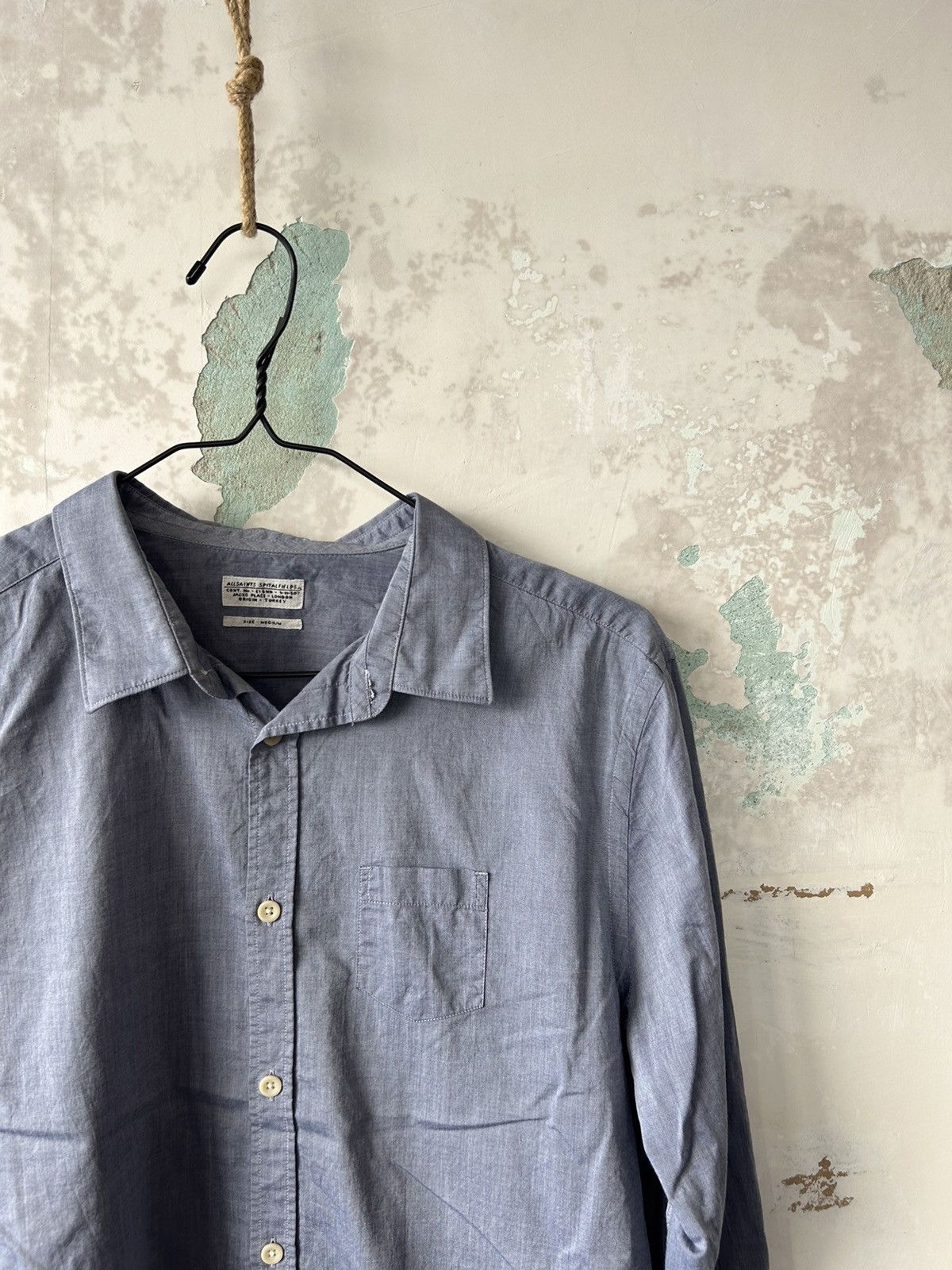 Allsaints × Vintage ALL SAINTS Shirt Long Sleeve Cotton Size US M / EU 48-50 / 2 - 3 Thumbnail