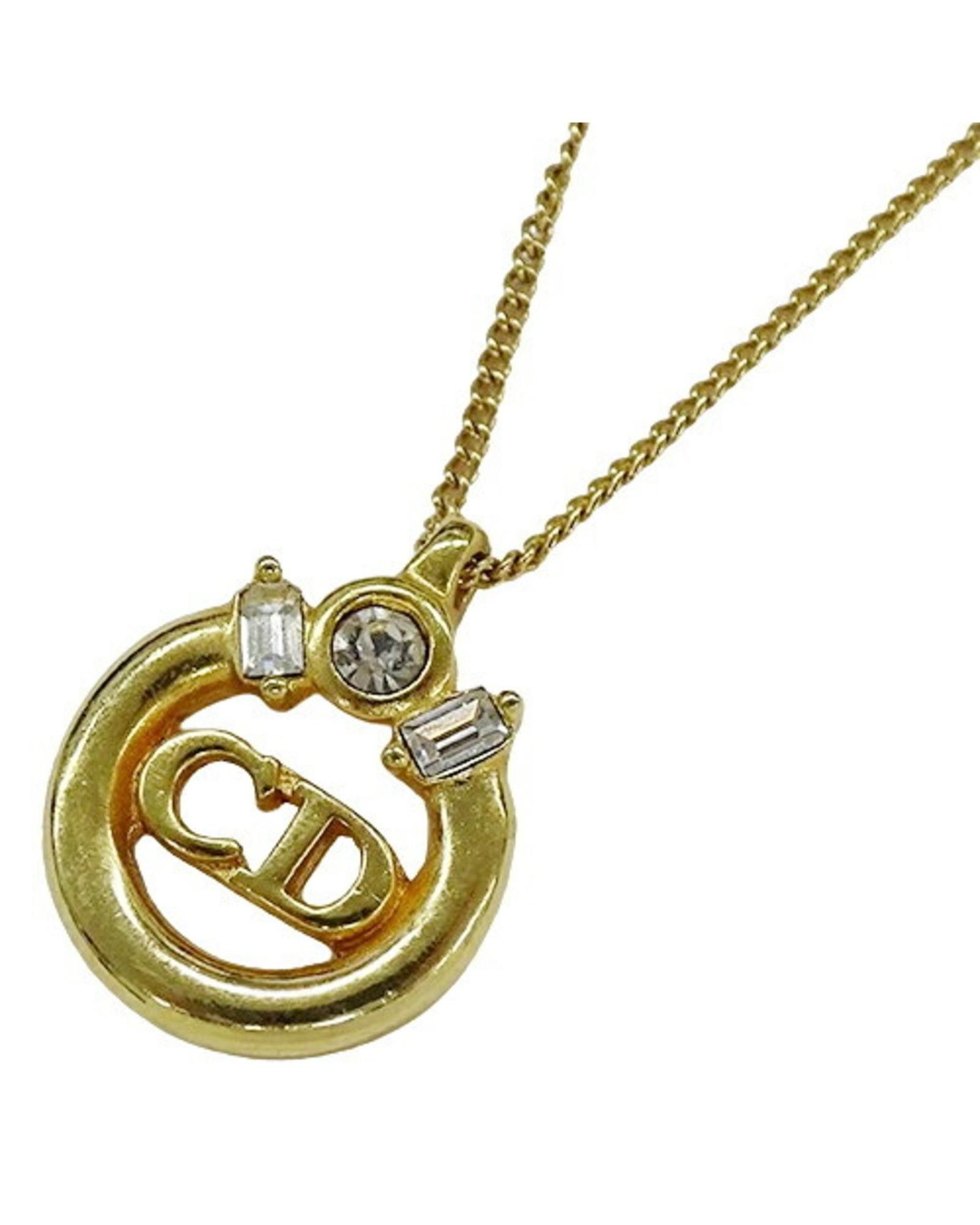image of Dior Gold Metal Necklace, Women's