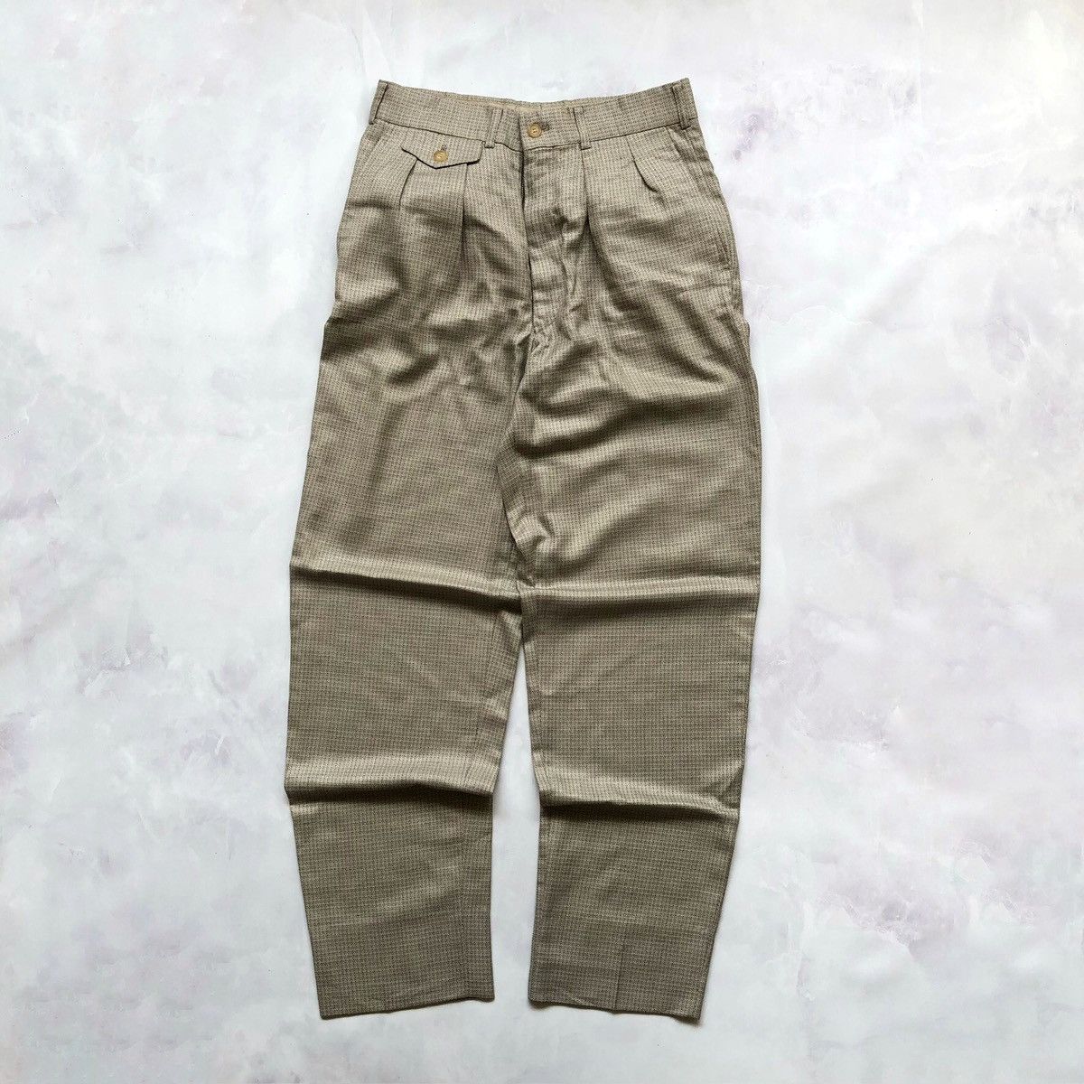 image of Yohji Yamamoto Ys For Men Designer Trousher Pants in Cream (Size 28)