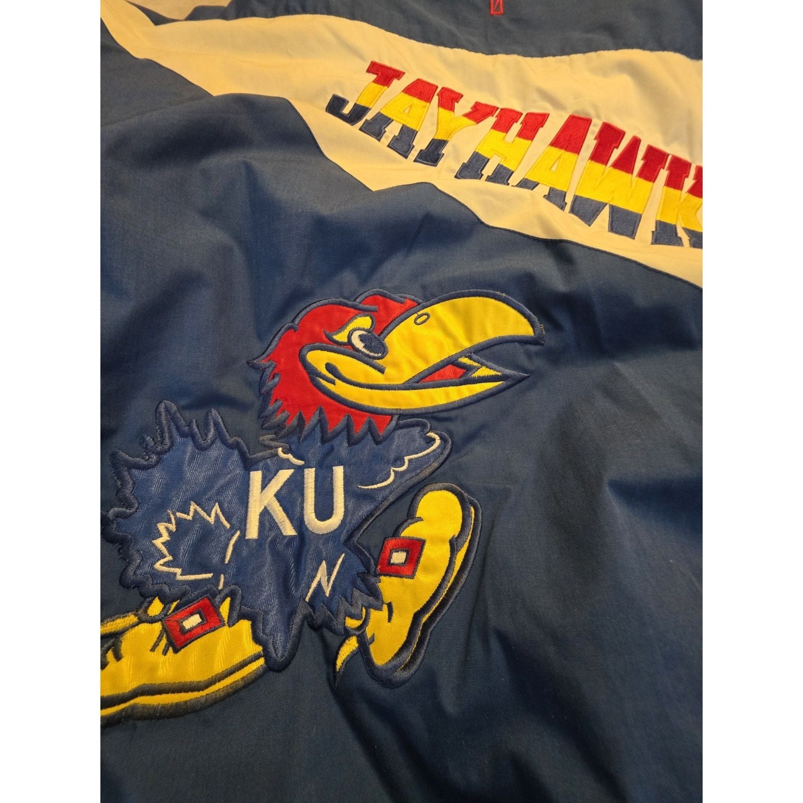 Other Kansas Jayhawks 90s PRO PLAYER puffer jacket XL blue red Size US XL / EU 56 / 4 - 4 Thumbnail