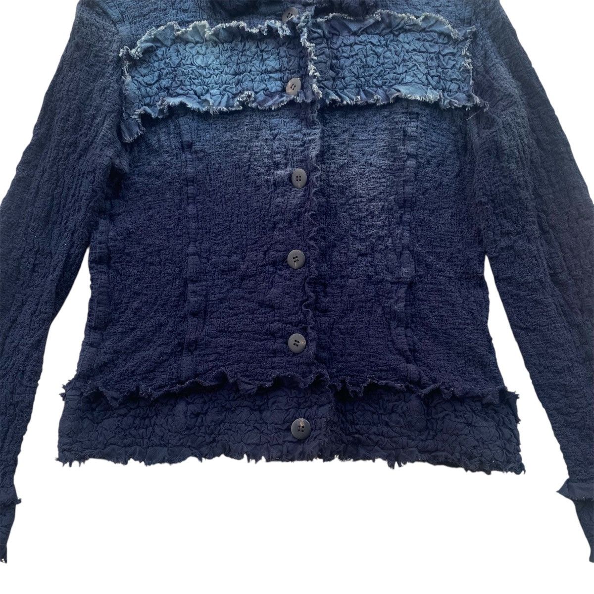 Issey Miyake ‼️LAST DROP‼️Issey Miyake ME Wrinkle Cauliflower Indigo Jacket Size S / US 4 / IT 40 - 6 Thumbnail