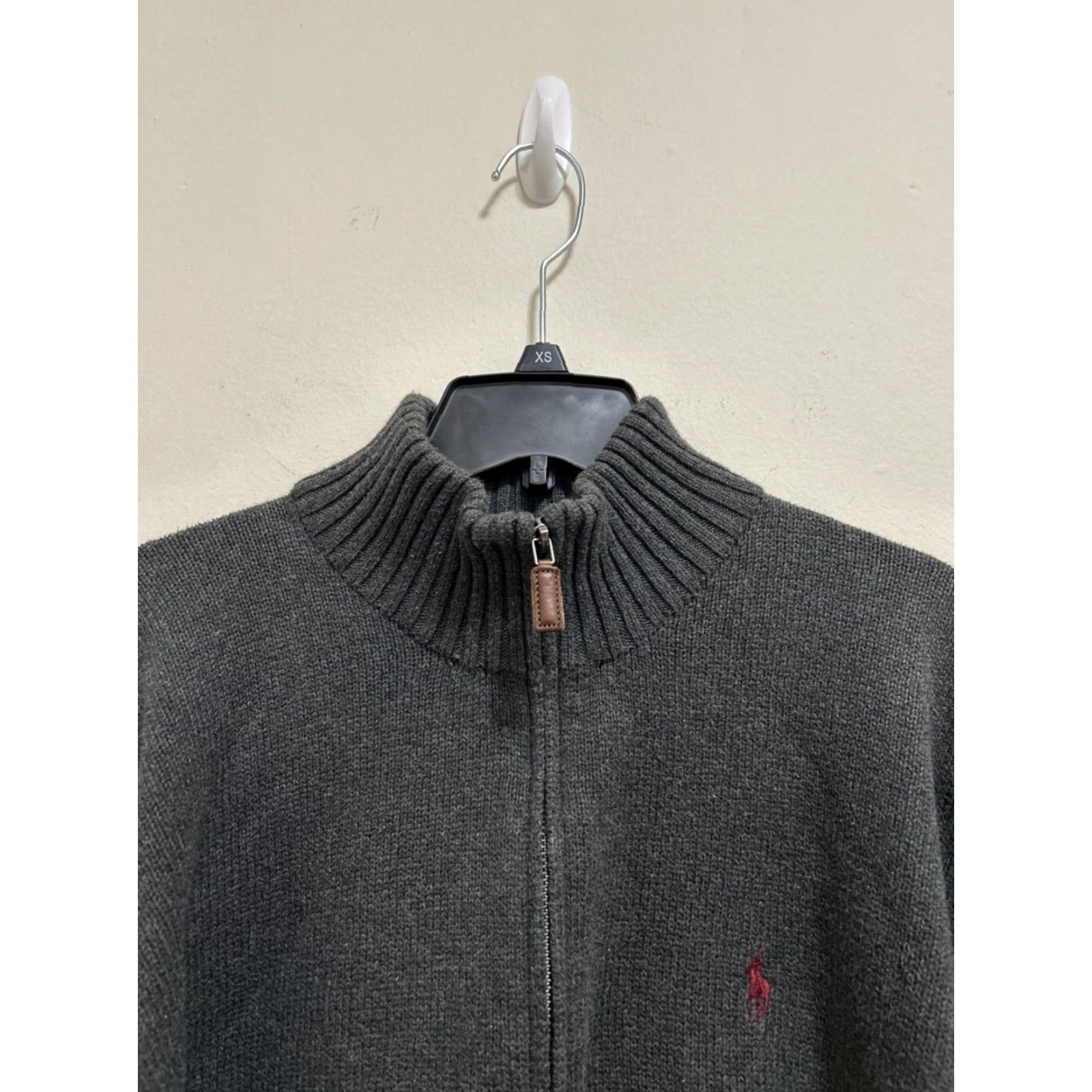 Polo Ralph Lauren VINTAGE Polo Ralph Lauren Sweater Mens L Gray Red Pony 1/4 Zip Pullover Cotton L/S Size US L / EU 52-54 / 3 - 4 Thumbnail