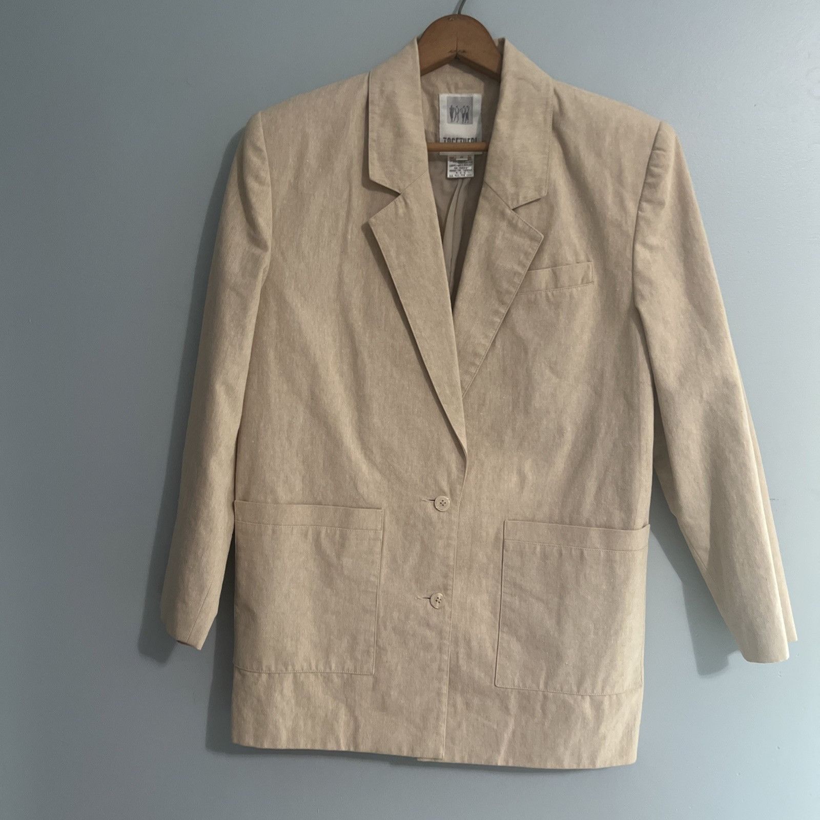 By Together Vintage TOGETHER S8 blazer And S6 Vest. Exc. Cond. Ramie/co Size M / US 6-8 / IT 42-44 - 3 Thumbnail