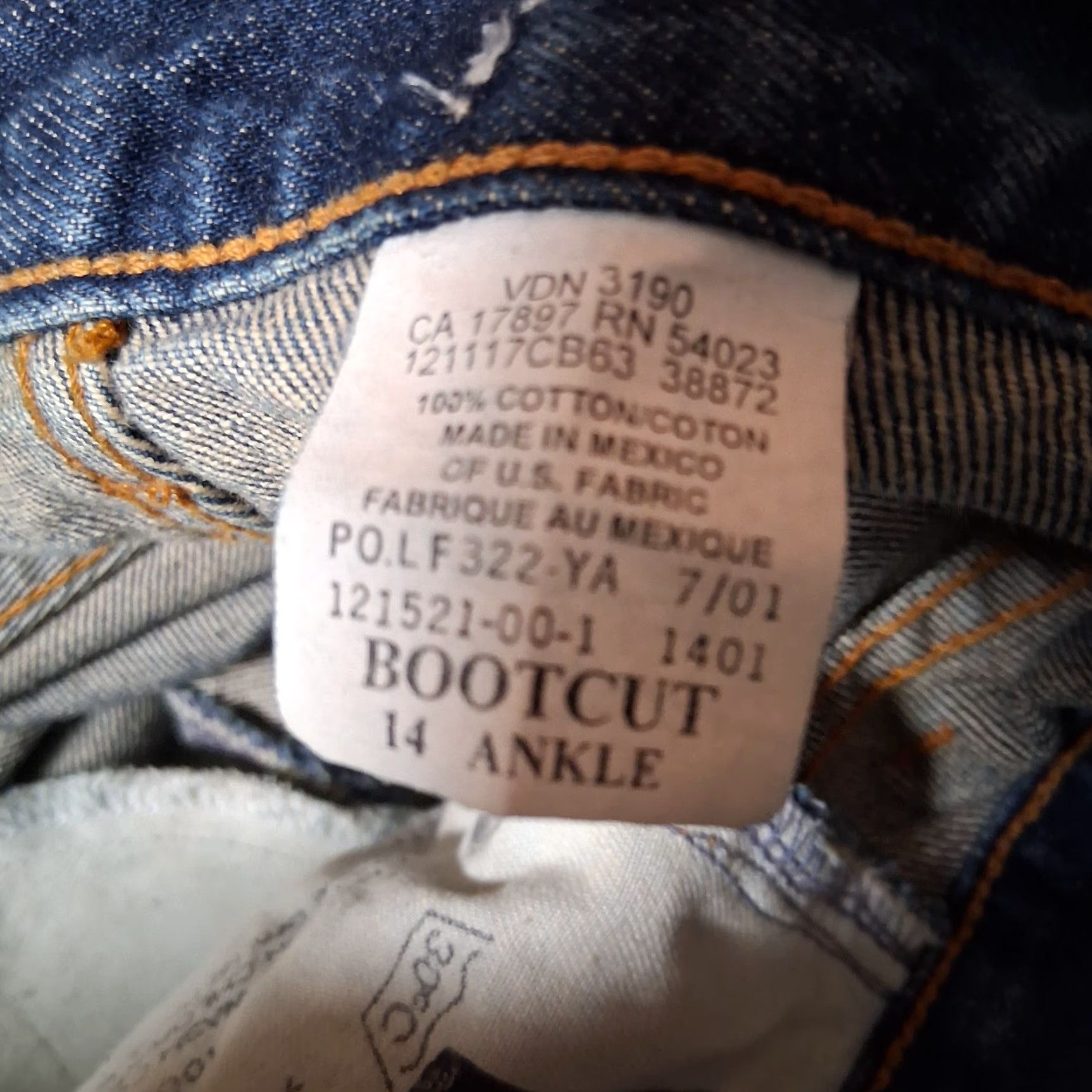 Gap VINTAGE Gap Jeans Women 14 Bootcut Ankle Button Fly Blue Denim Y2K 34" Waist 28" Inseam Womens Size 36" / US 14 / IT 50 - 3 Thumbnail