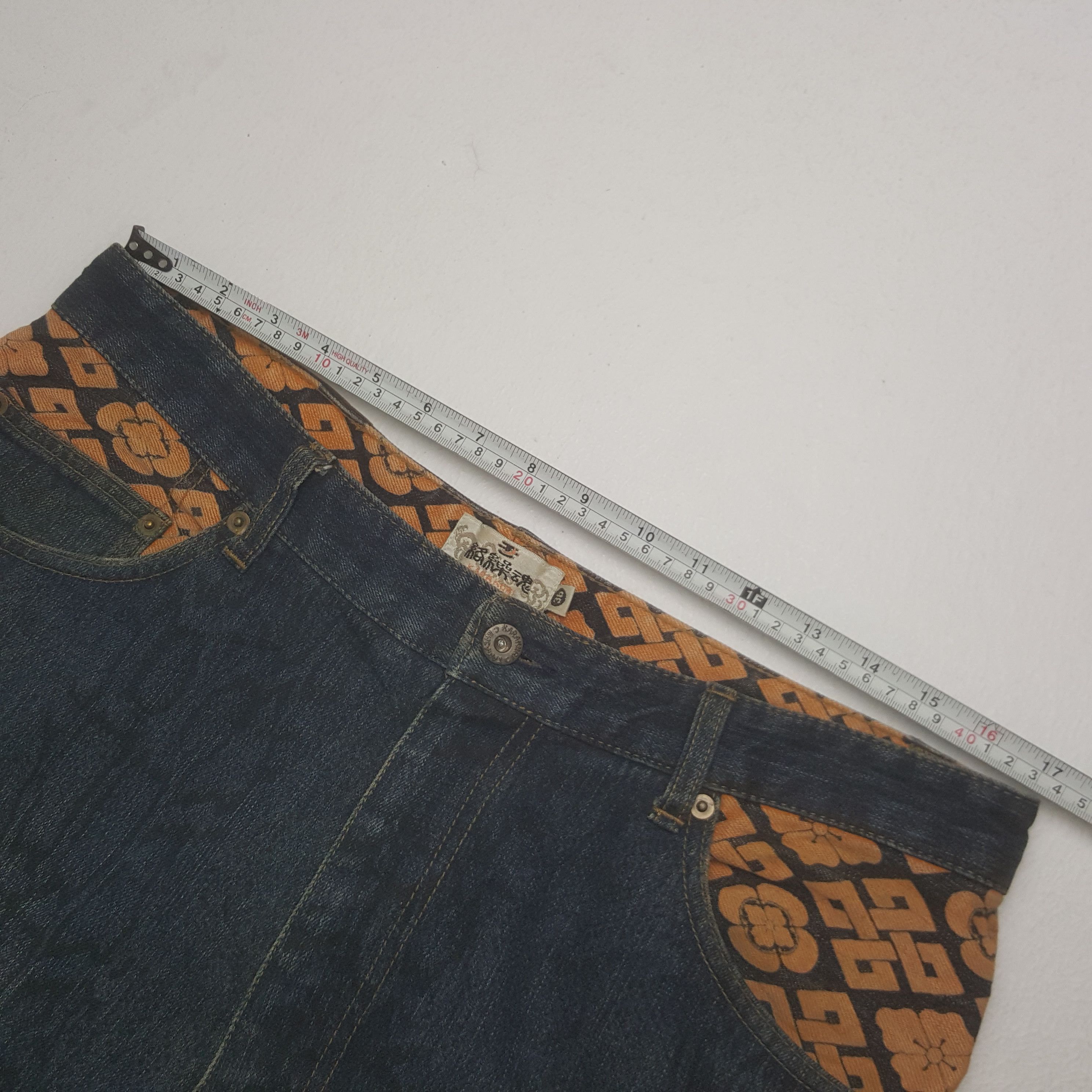 Japanese Brand Vintage Karakuri Tamashii Japanese Punk Sukajan Style Jeans Size US 34 / EU 50 - 9 Thumbnail