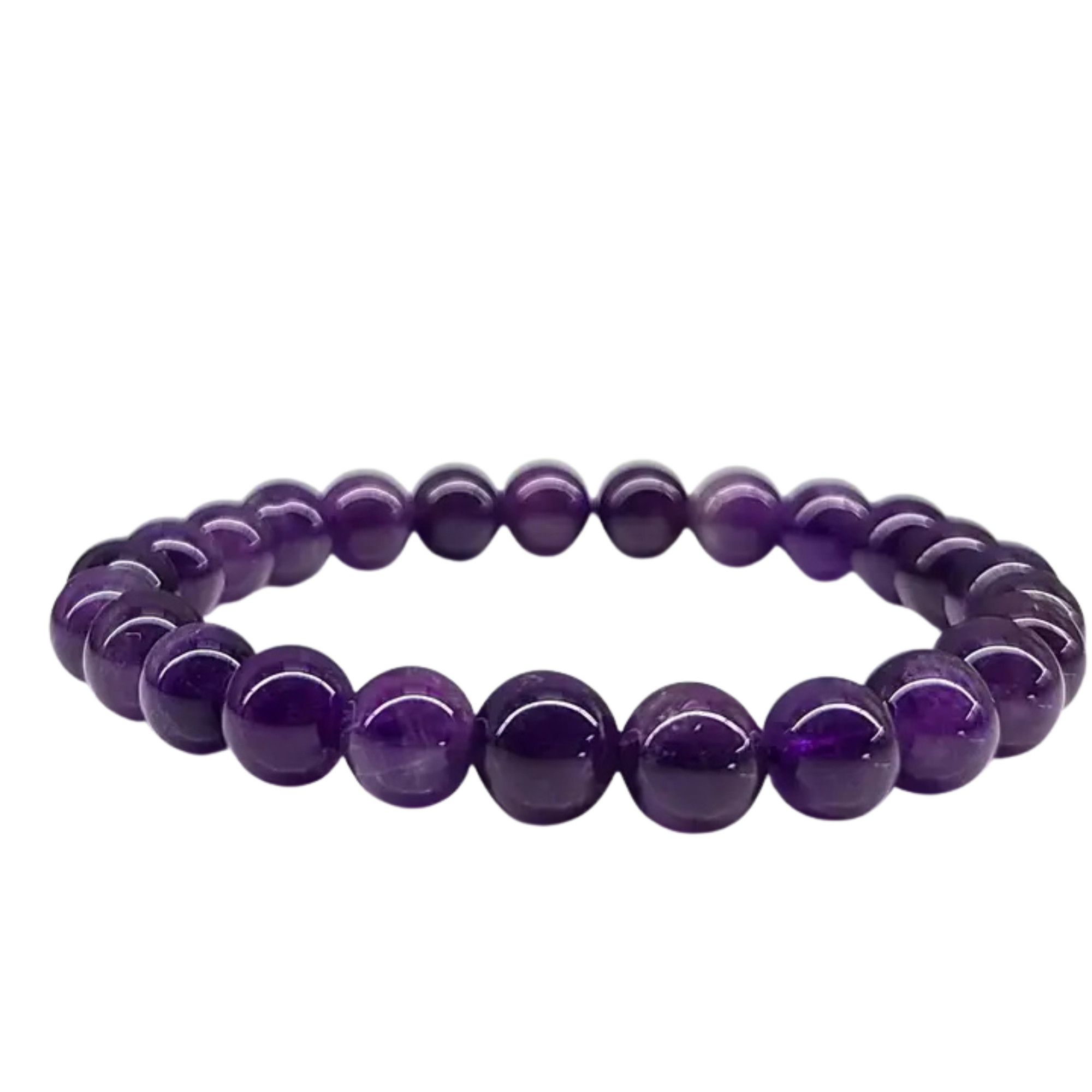 Other Deep Purple Amethyst Stretch Bracelet | Natural Crystal Size ONE SIZE - 1 Thumbnail