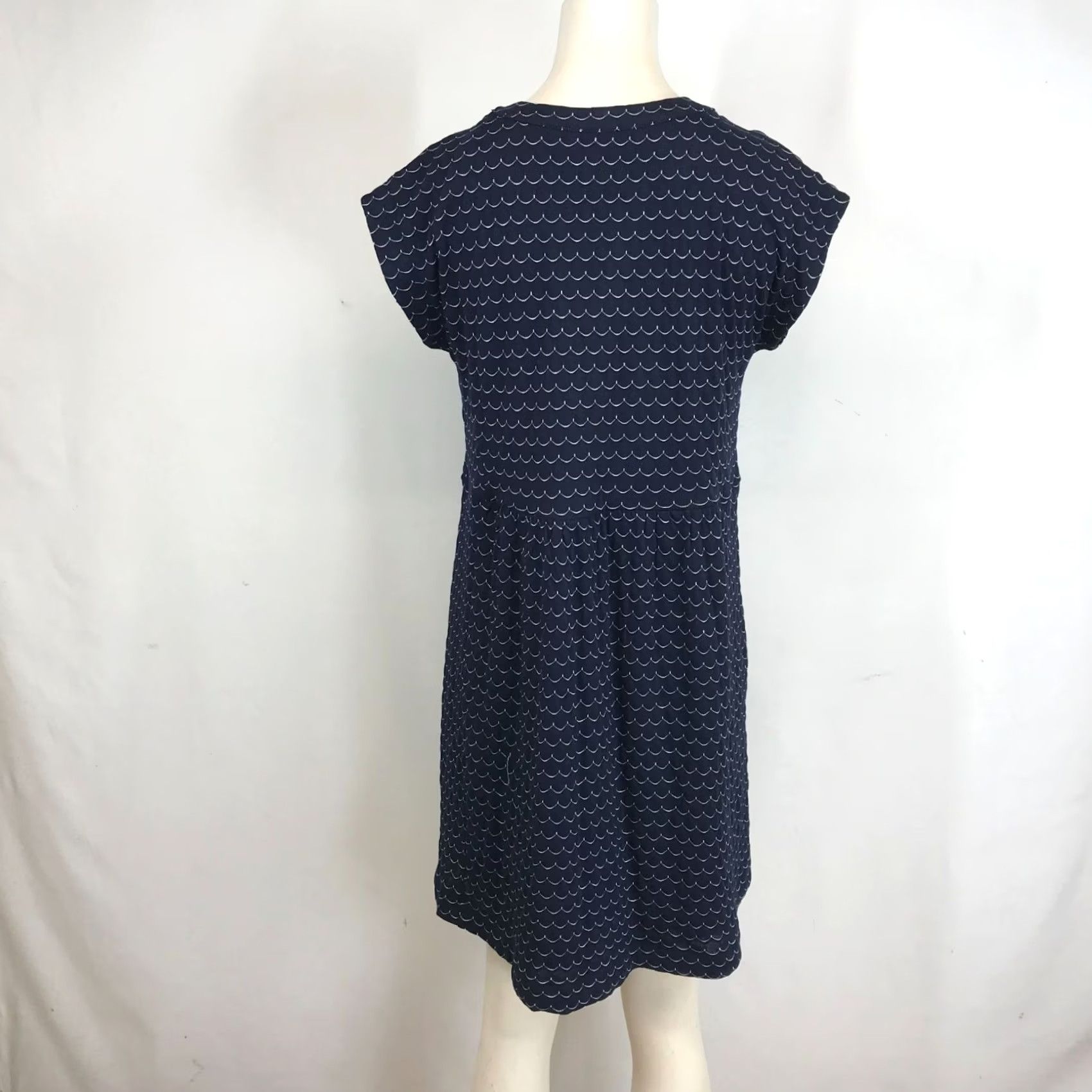 Loft LOFT Womens S Navy V Neck Short Sleeve Polyester Blend Dress Size 28" / US 6 / IT 42 - 5 Thumbnail