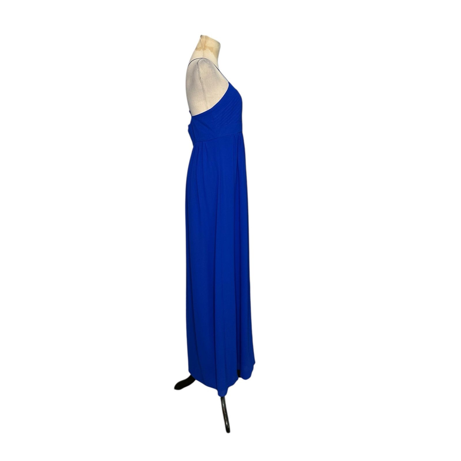 Badgley Mischka Badgley Mischka Blue X-Back Formal Chiffon Maxi Dress size 2 Size XS / US 0-2 / IT 36-38 - 7 Thumbnail