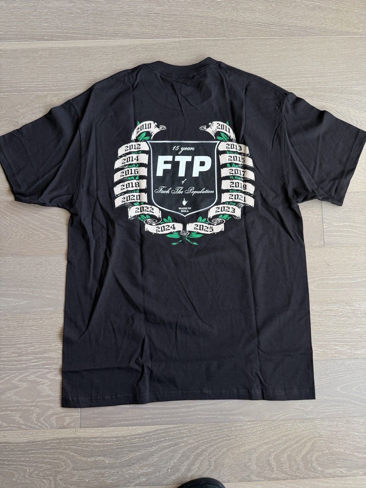 Fuck The Population LARGE 15 YEAR ANNIVERSARY TEE BLACK FTP 2025 NEW ❤️✅ Size US L / EU 52-54 / 3 - 1 Thumbnail