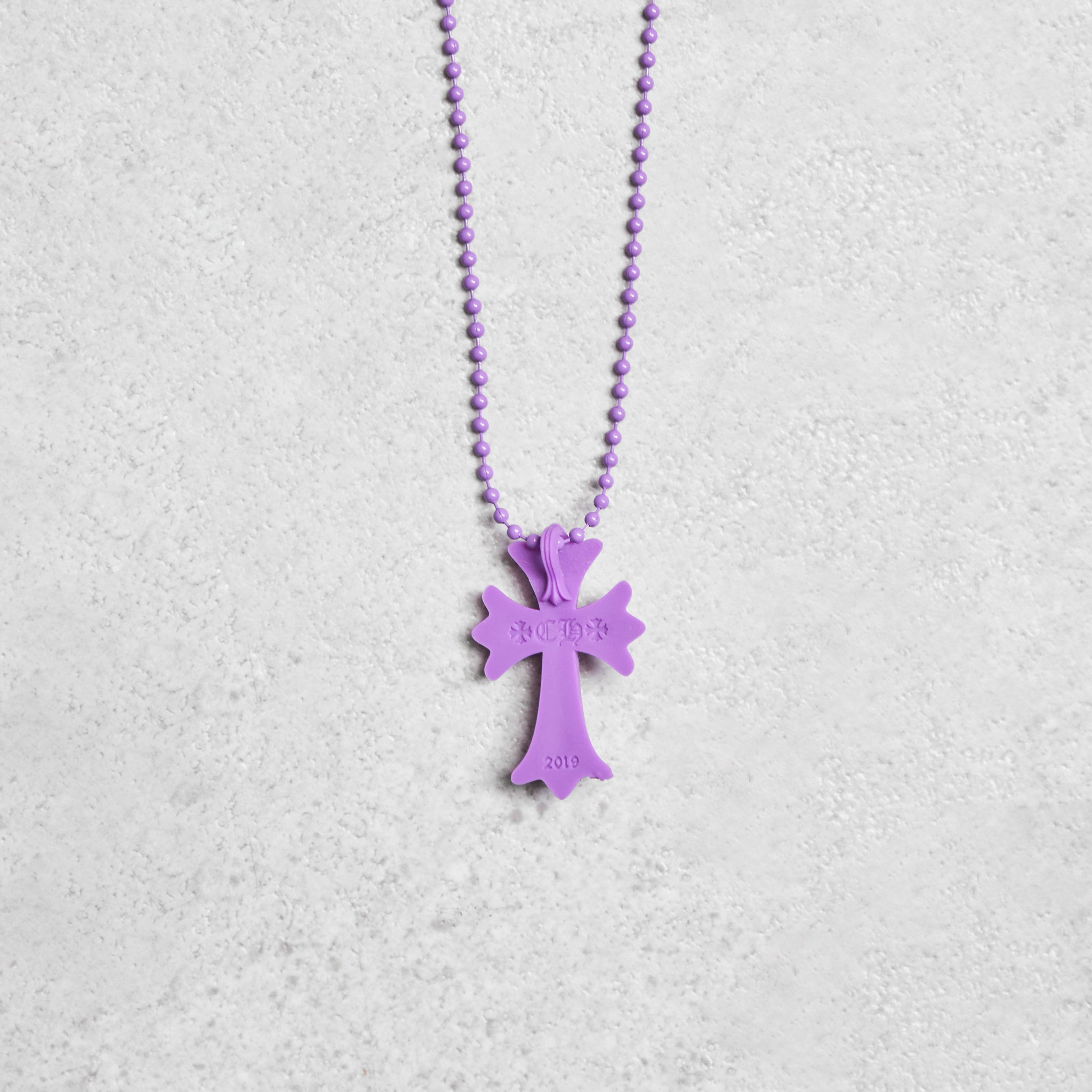 Chrome Hearts Chrome Hearts Silicrome Cross Necklace Purple Size ONE SIZE - 2 Thumbnail