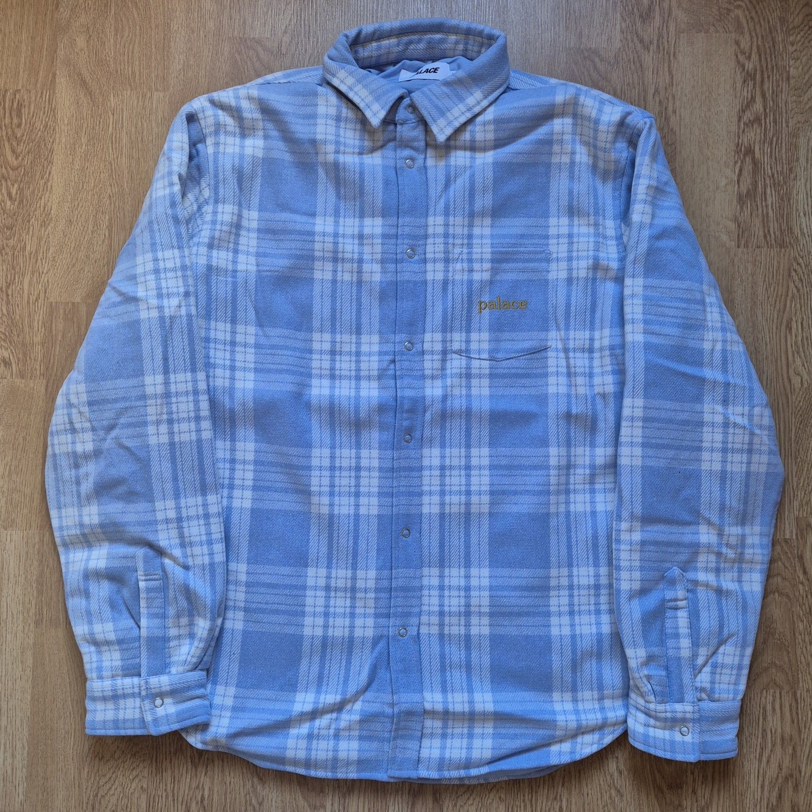Palace Palace Check Insulated Check Shirt Faint Blue Large New FW24 Size US L / EU 52-54 / 3 - 1 Thumbnail
