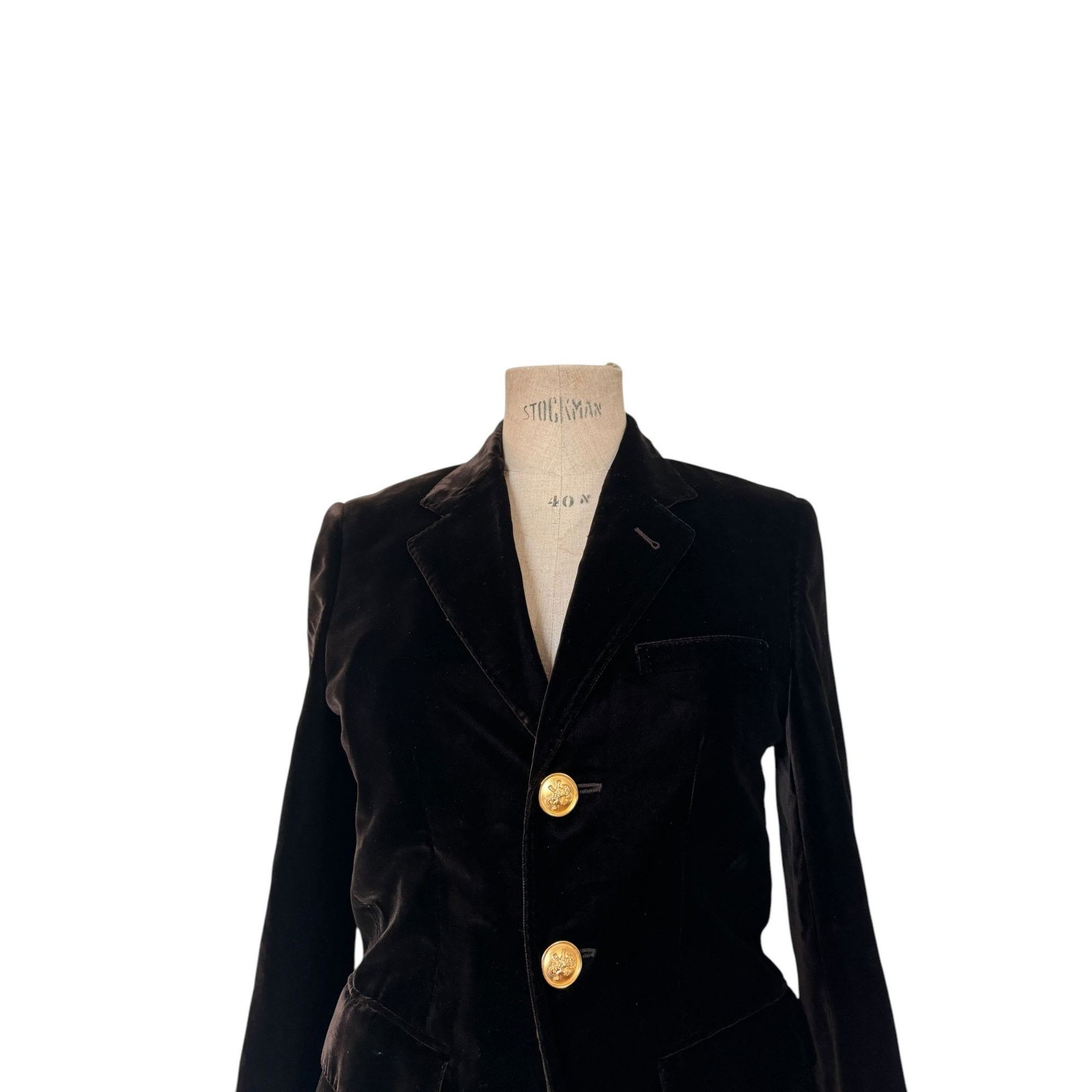 Saint Laurent Paris Hedi Slimane FW 2016 Velvet Blazer Jacket Size 34R - 3 Thumbnail